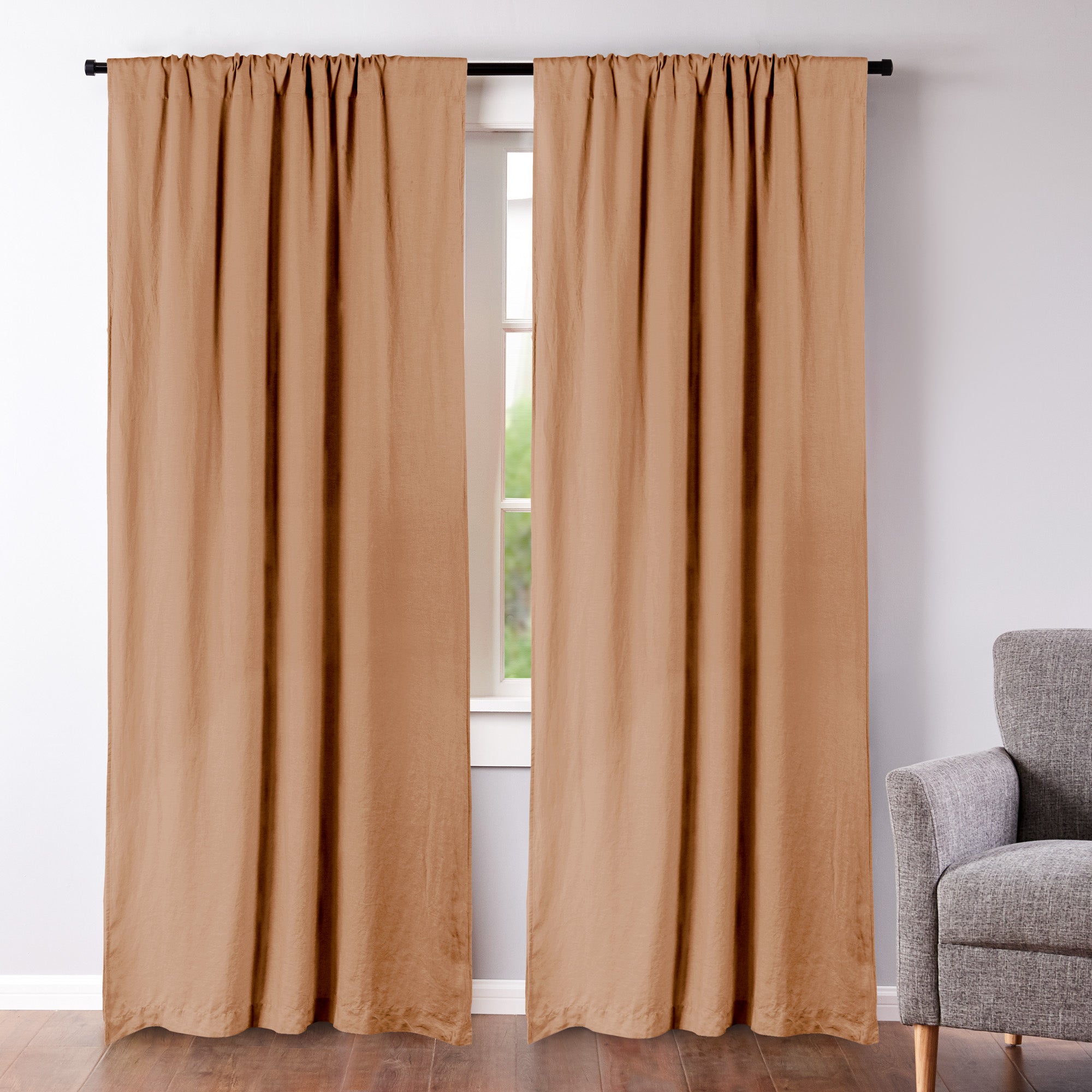 Levtex Home Washed Linen Drape Panel - Set of 2 Drapes