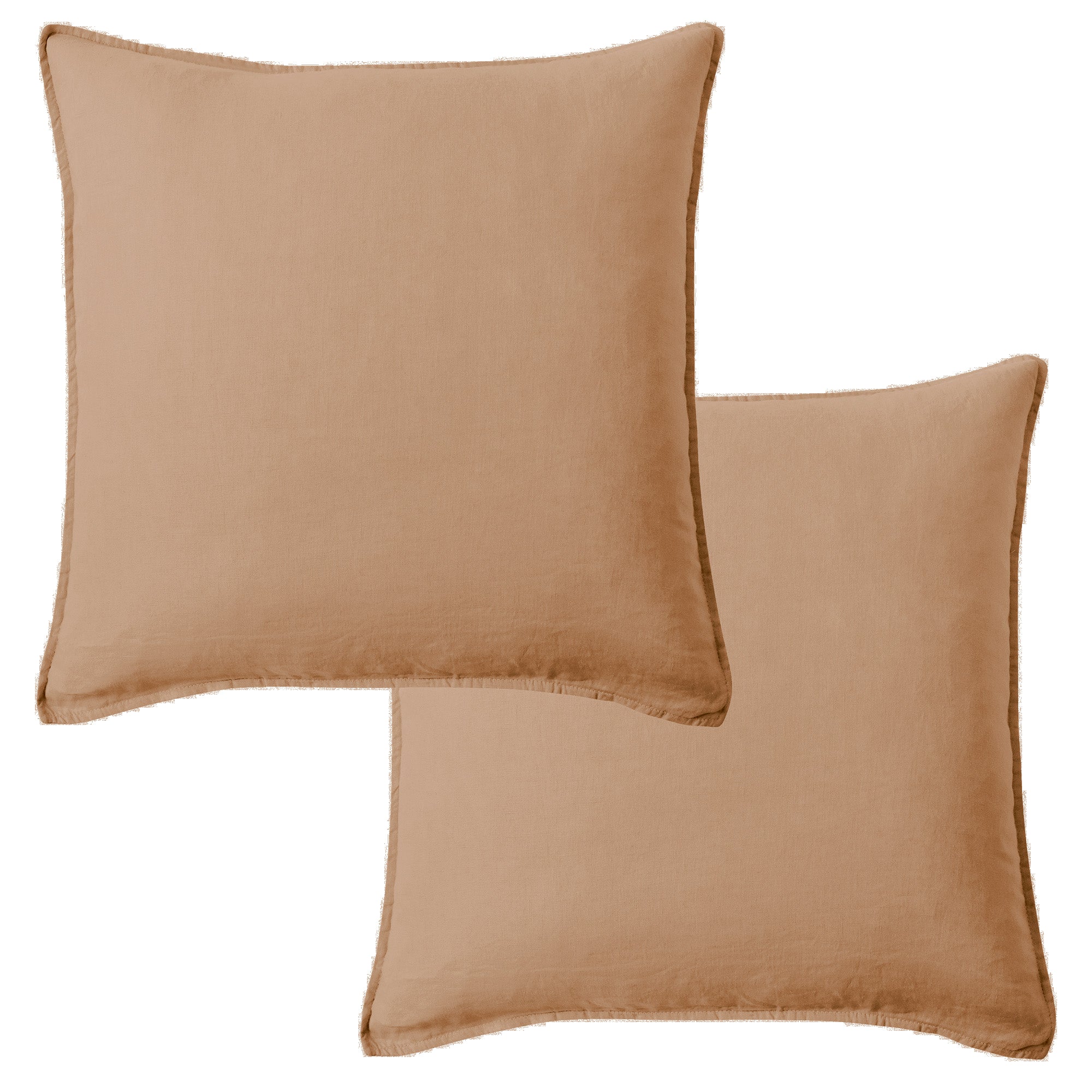 Levtex Home Washed Linen Square Pillow Cover- Set of 2 Decorative Pillows