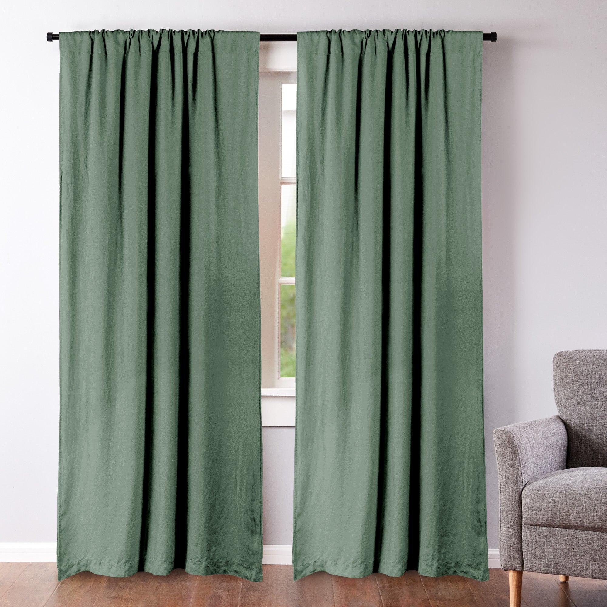 Levtex Home Washed Linen Drape Panel - Set of 2 Drapes