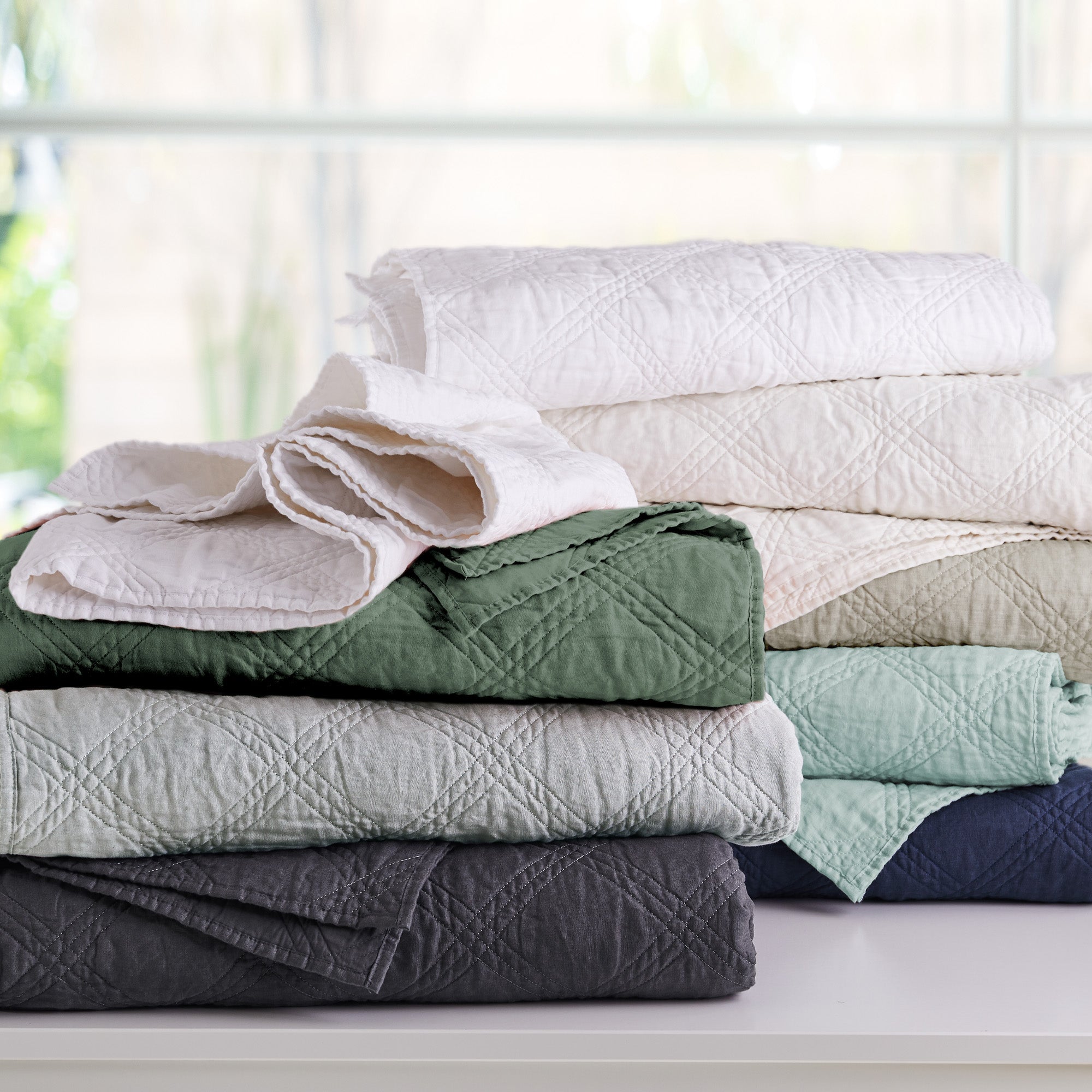 Levtex Home Washed Linen Quilt Quilts