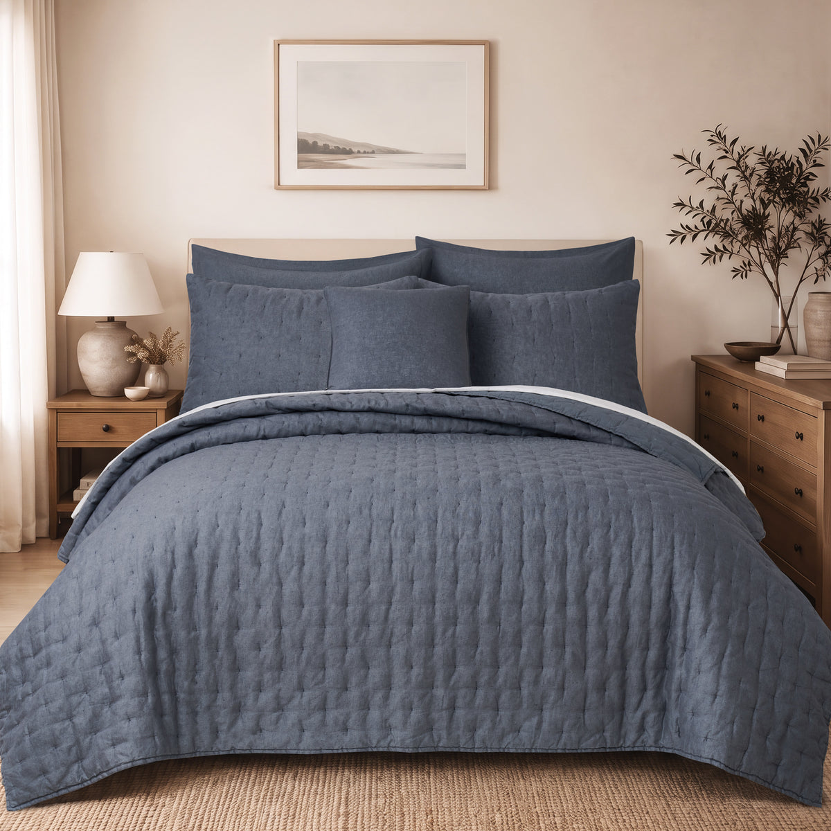 French Flax Signature Linen Quilt