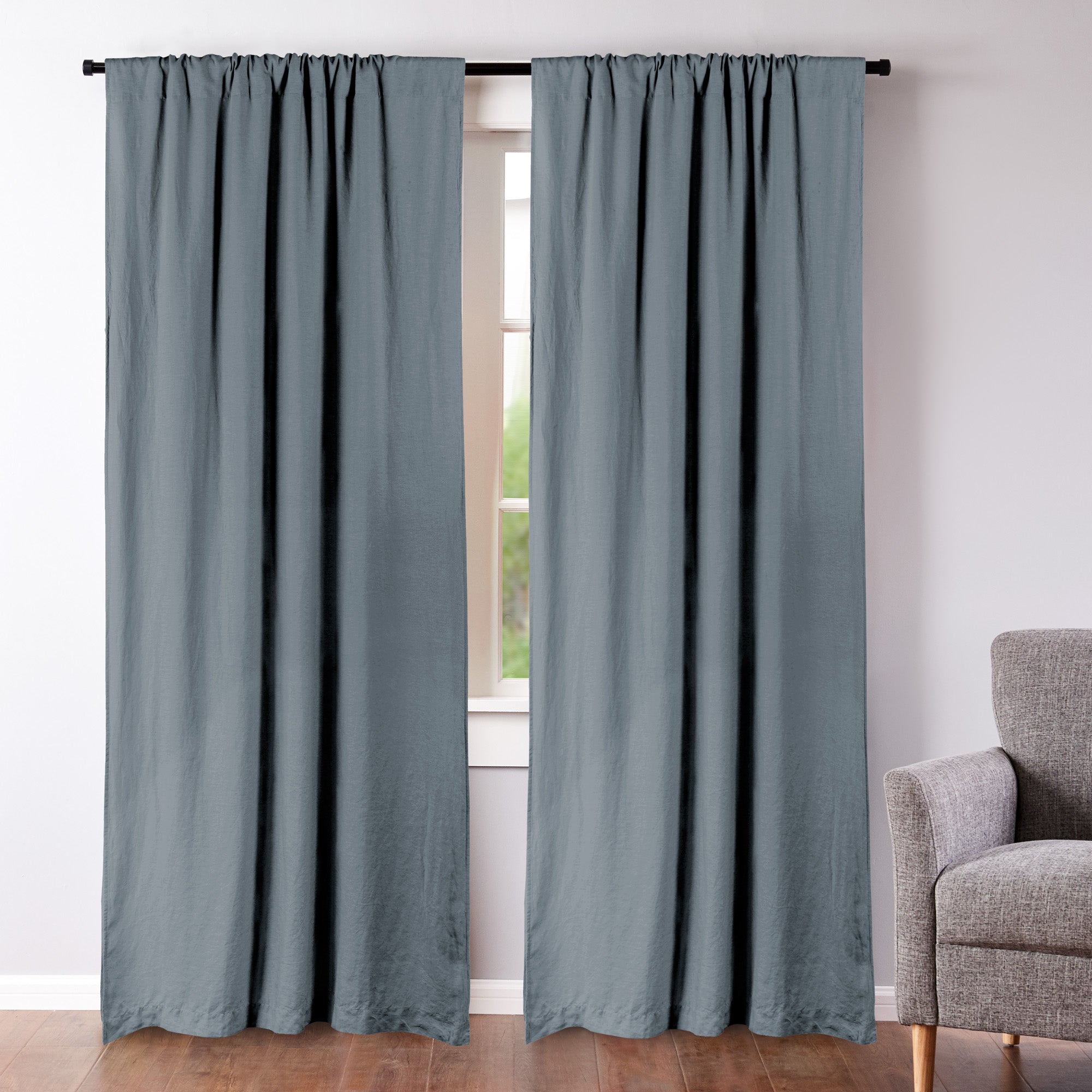 Levtex Home Washed Linen Drape Panel - Set of 2 Drapes