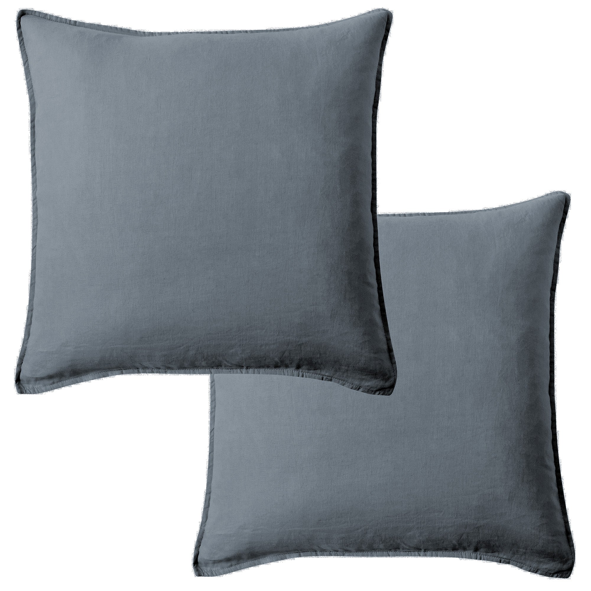 Levtex Home Washed Linen Square Pillow Cover- Set of 2 Decorative Pillows