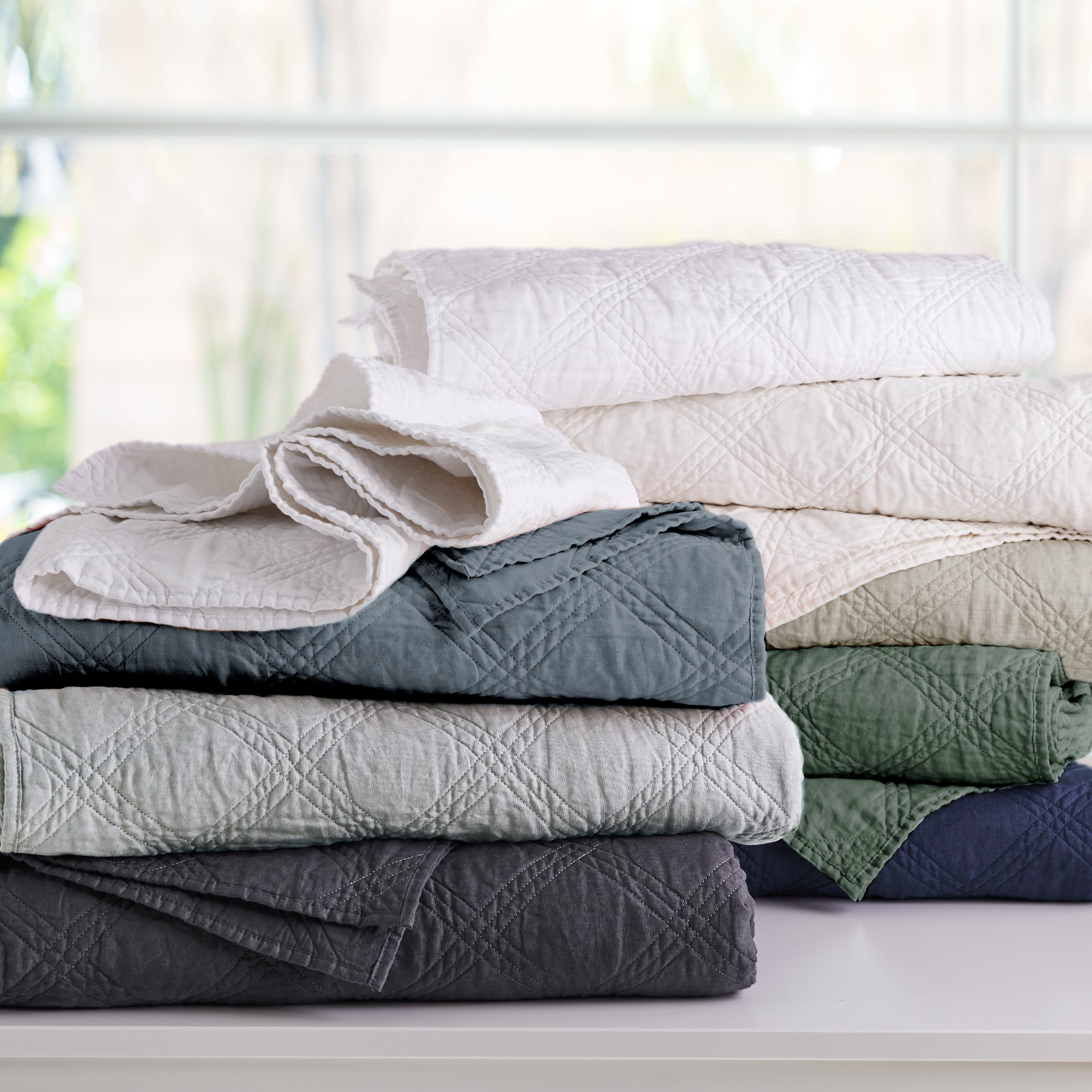 Levtex Home Washed Linen Quilt Quilts