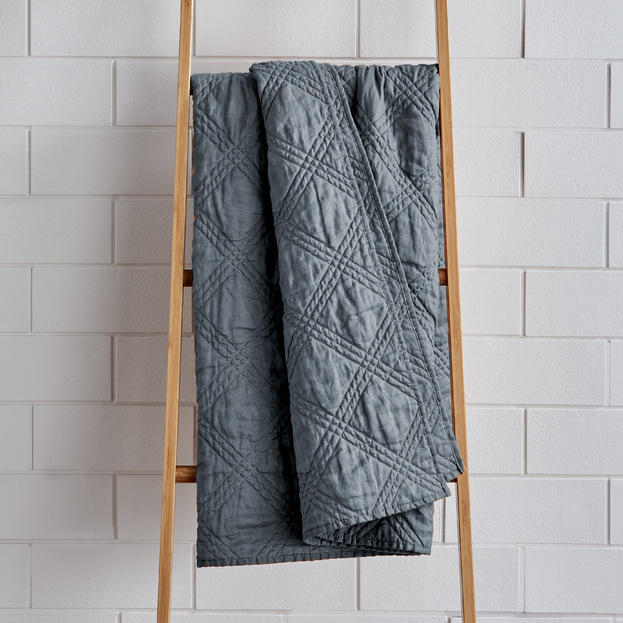 Levtex Home Washed Linen Quilted Throw Throws