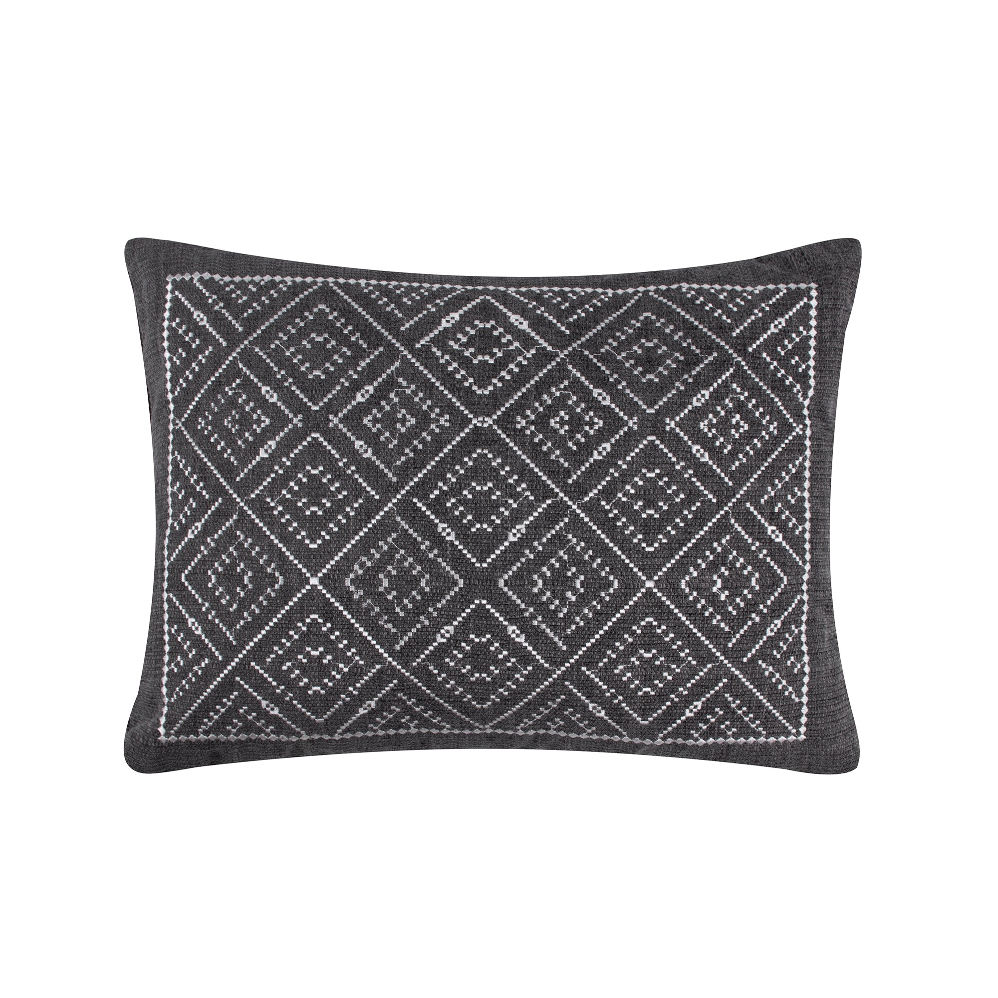 Levtex Home Corrales Grey Embroidered Pillow Decorative Pillows