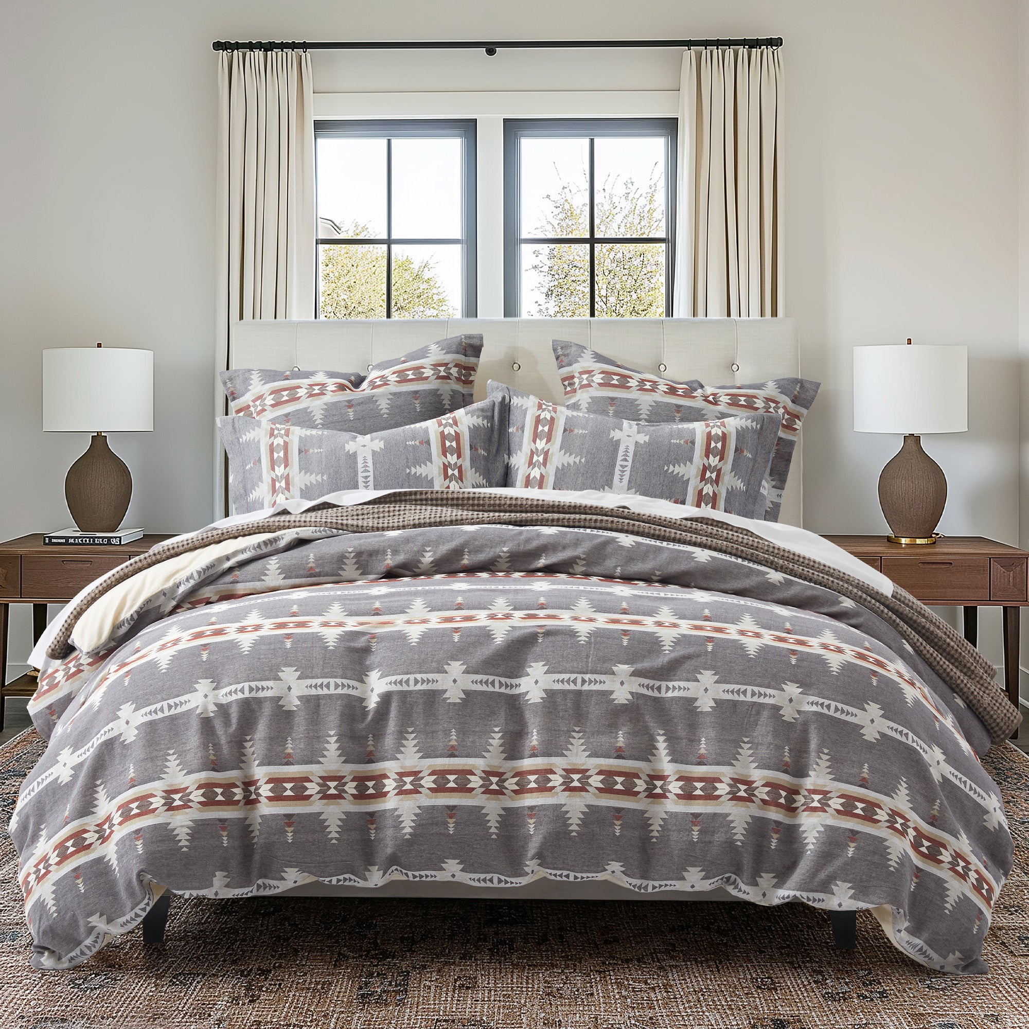 Levtex Home Corrales Euro Sham with Flange - Unquilted - Set of 2 Euro Shams