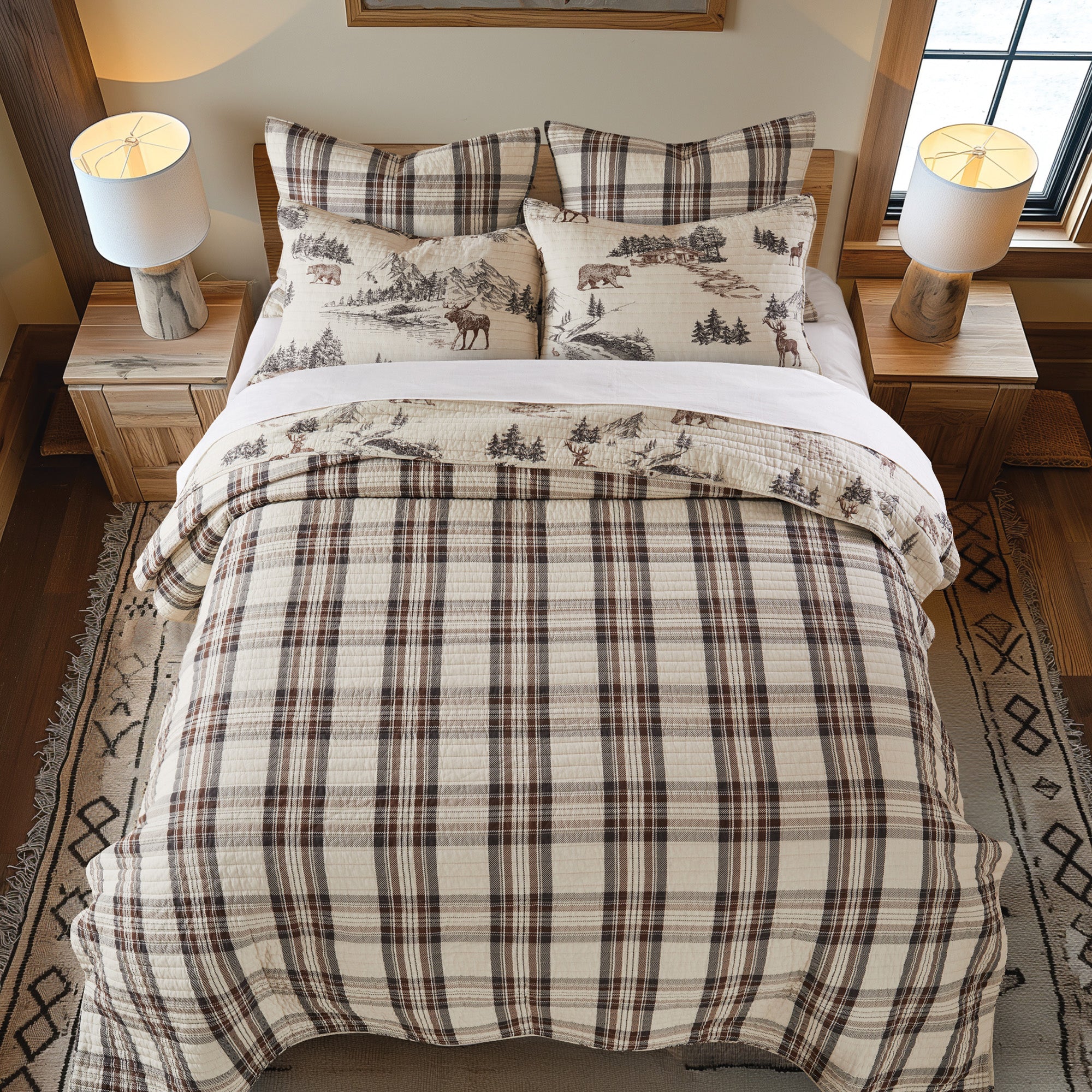 Levtex Home Lodge Toile Quilt Set Quilts