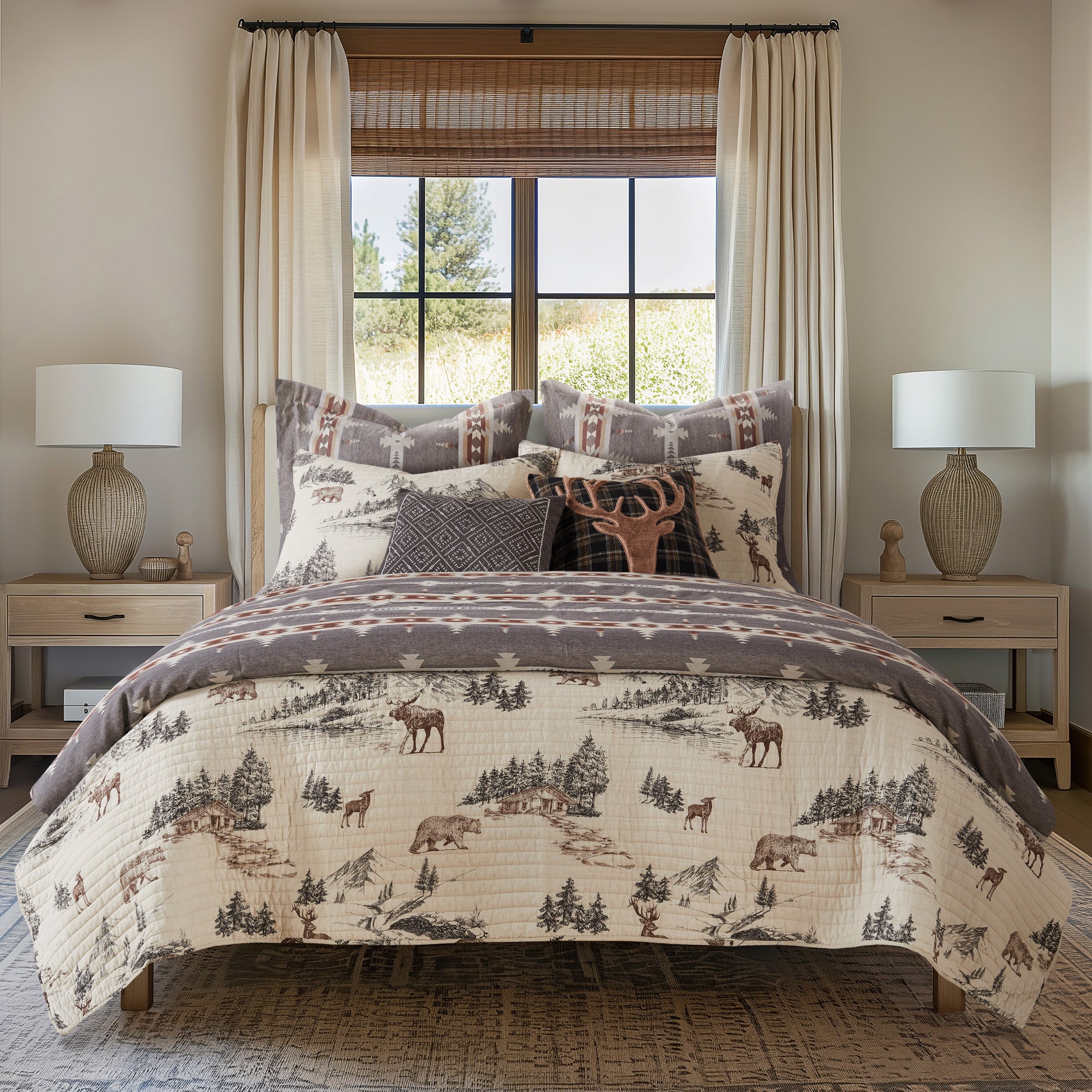Levtex Home Lodge Toile Quilt Set Quilts