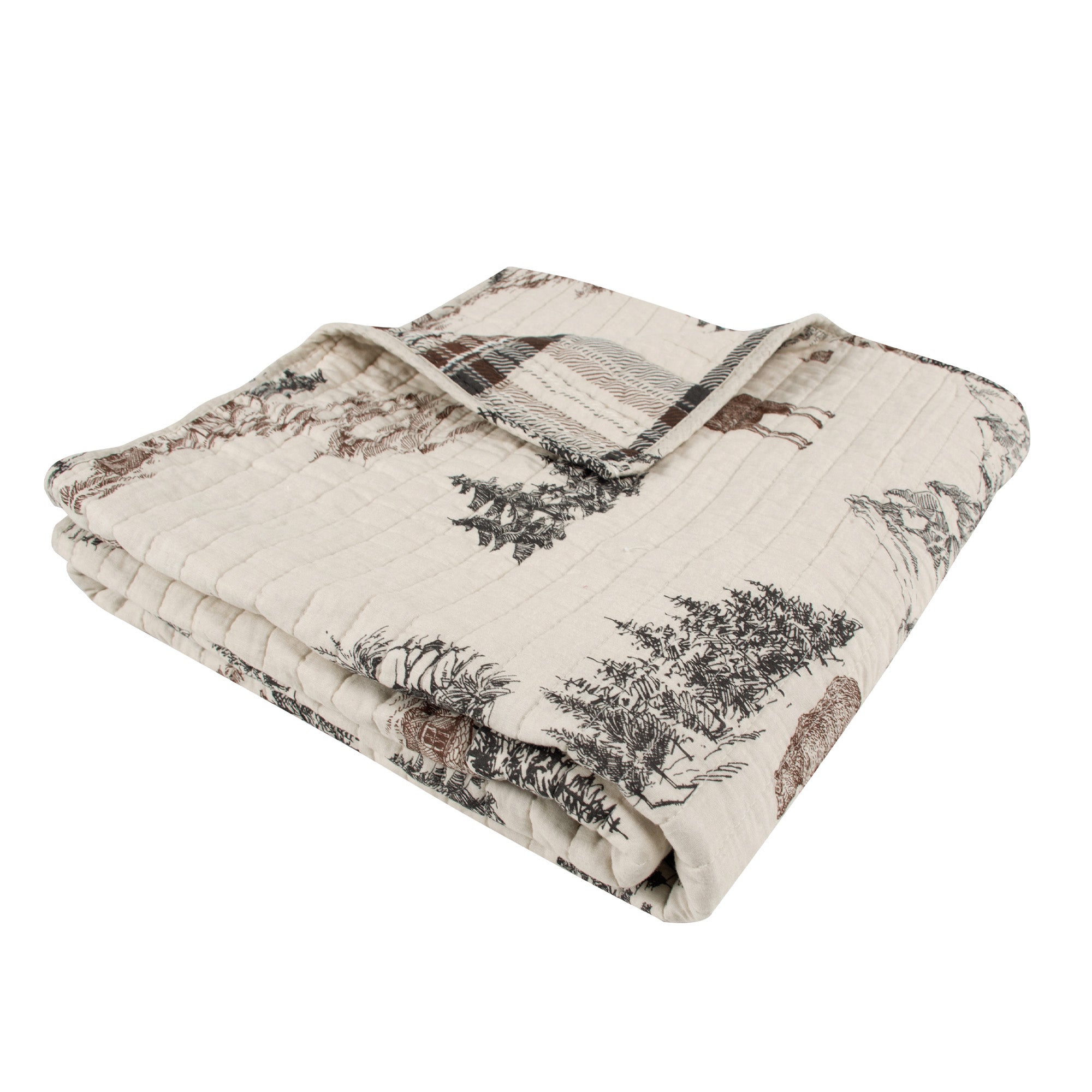 Levtex Home Lodge Toile Quilted Throw Throws