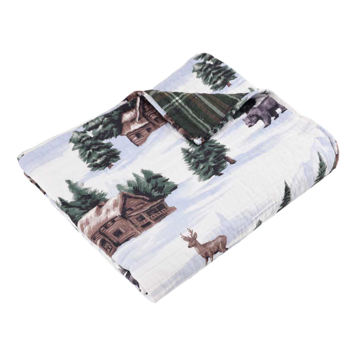 Lodge Toile Quilted Throw