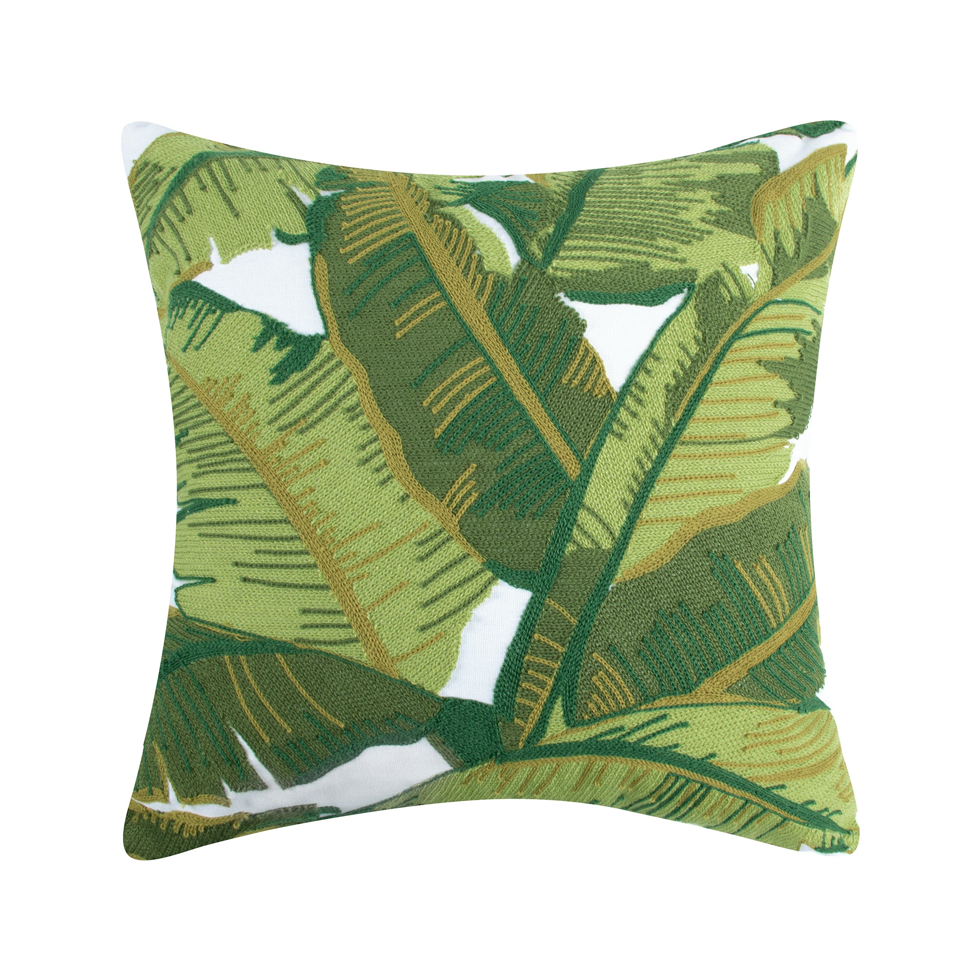 Levtex Home Hummingbird Grove Crewel Leaf Pillow Decorative Pillows