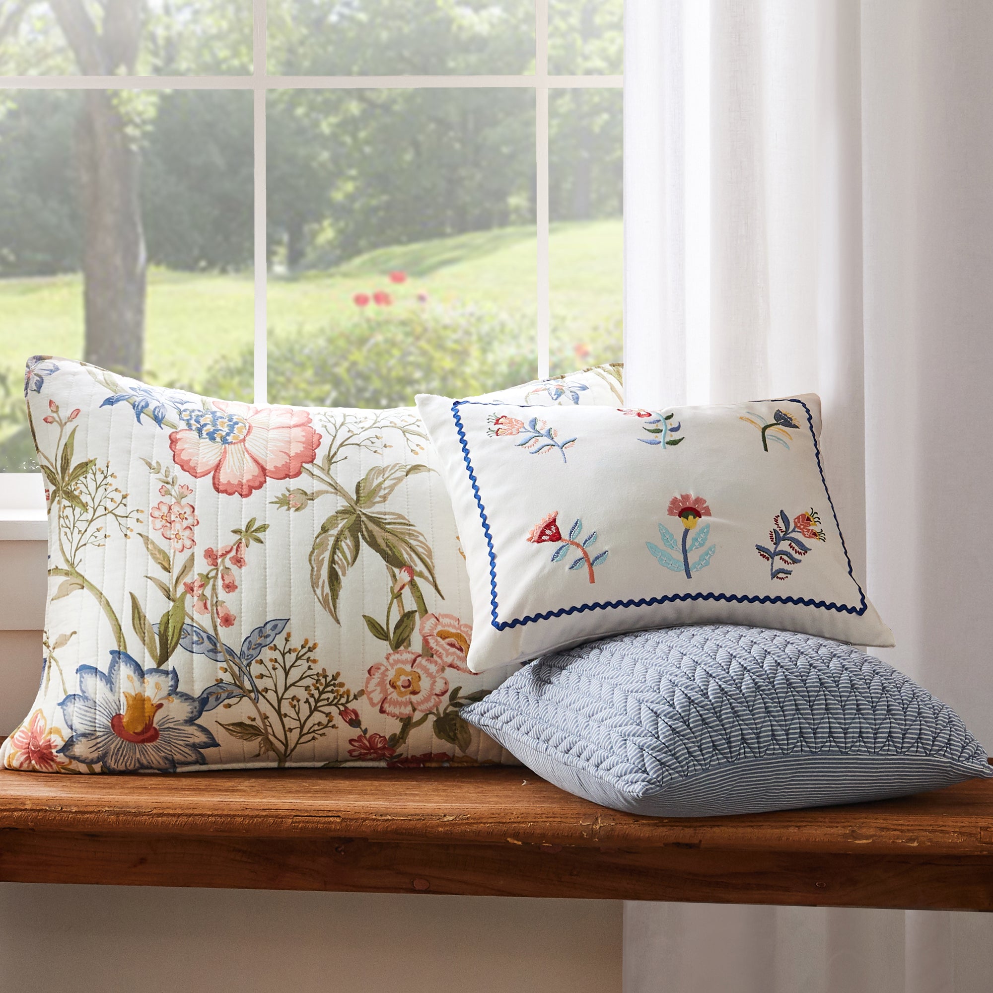 Levtex Home Maileen Stripe Textured Pillow Decorative Pillows