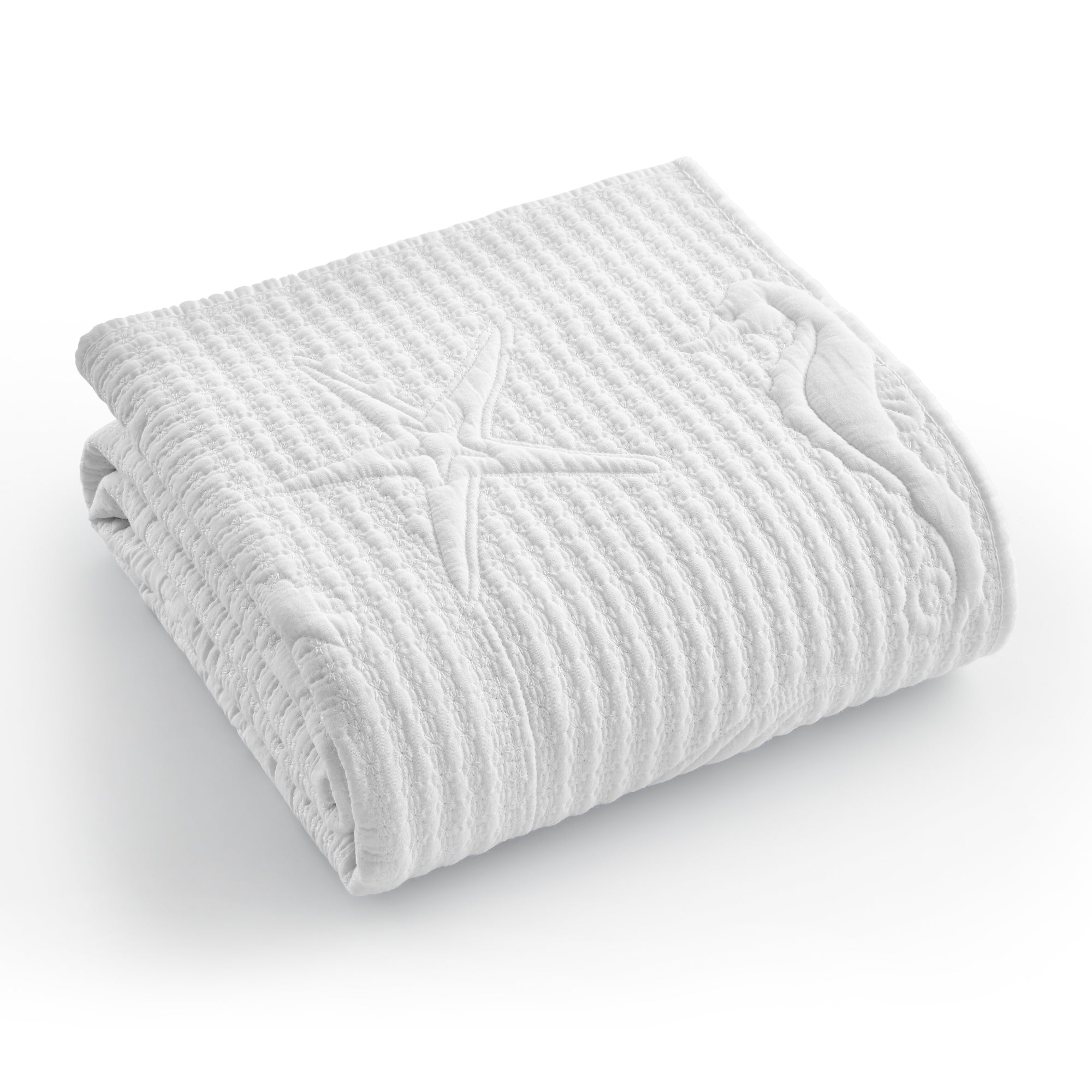 Levtex Home Cross Stitch Sea Quilted Throw Throws