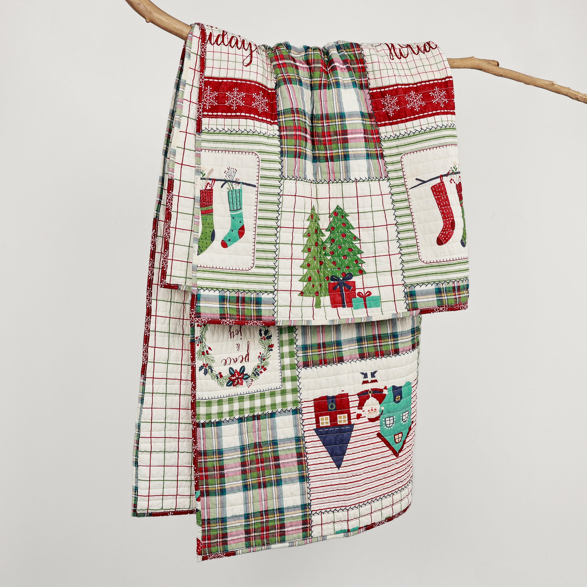 Home for Christmas Quilted Throw