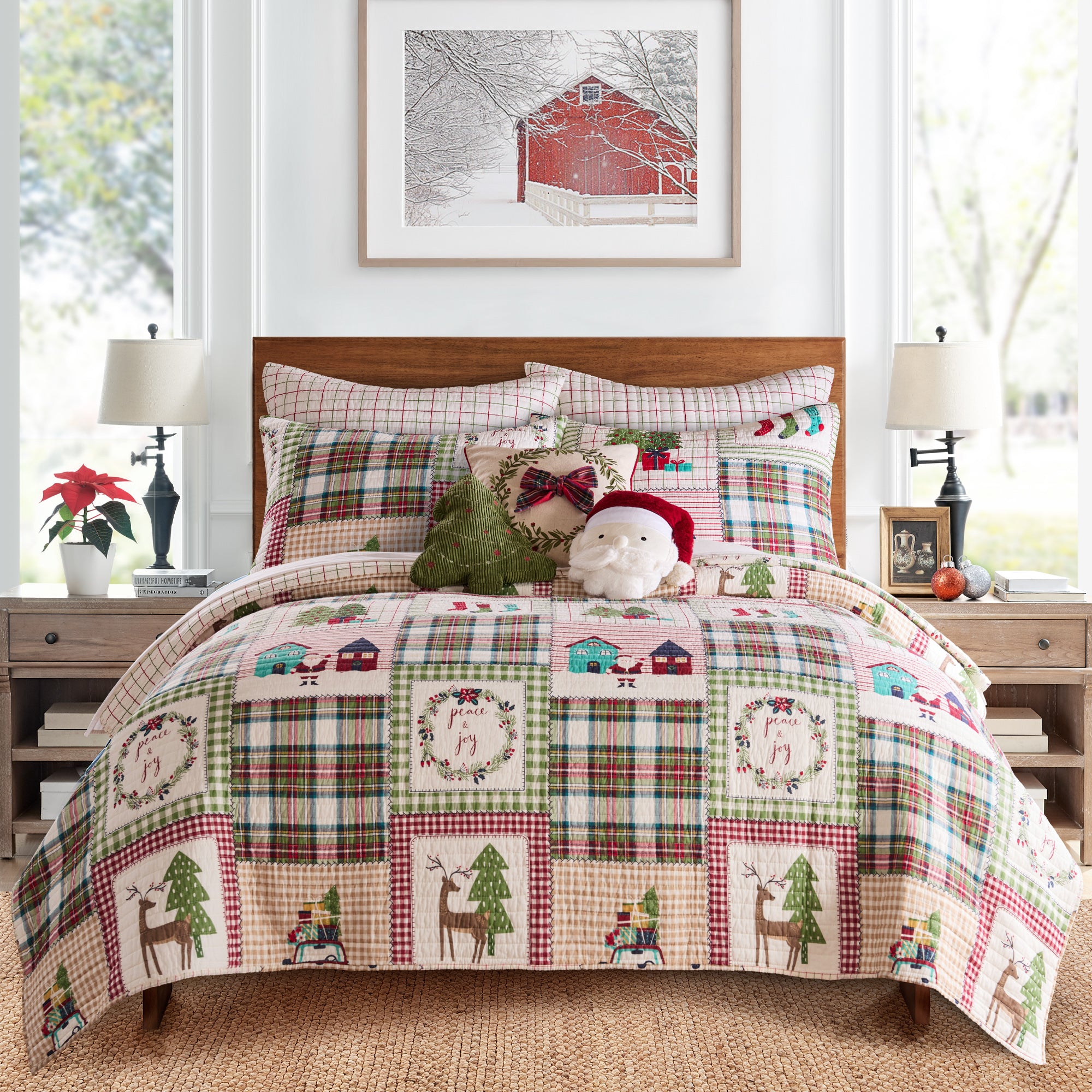 Home for Christmas Euro Sham Set of 2