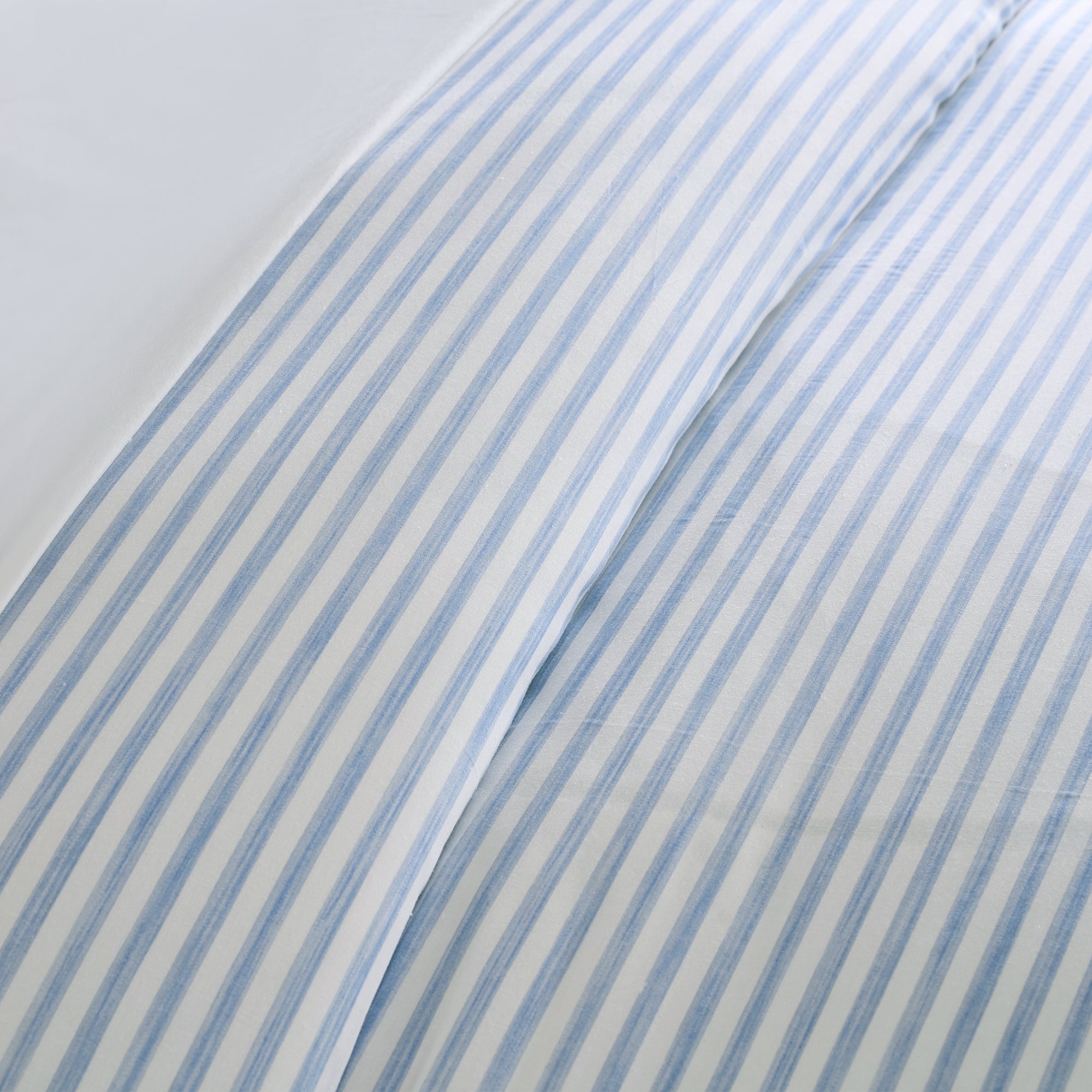 Martha Stripe Blue Duvet Cover Set