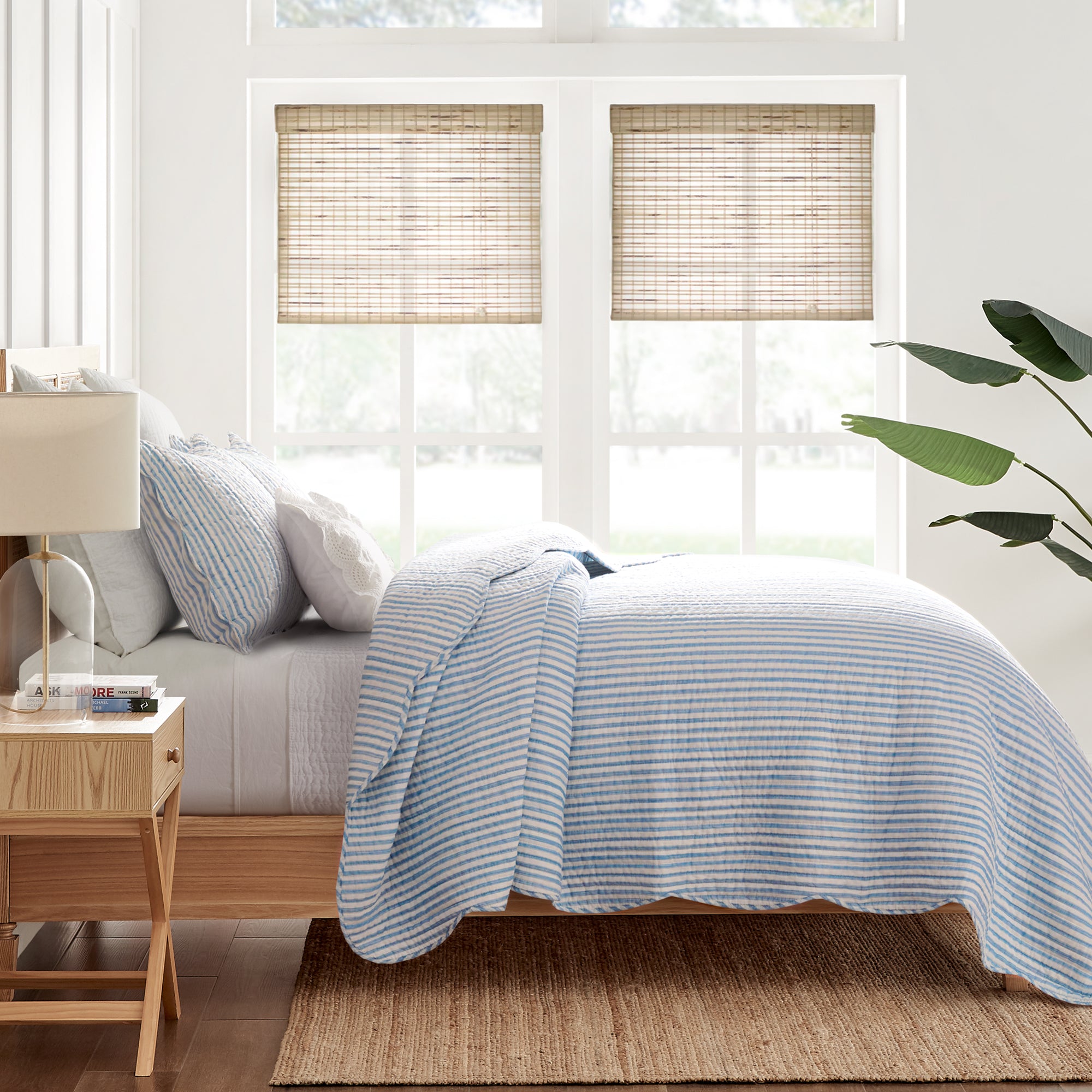 Levtex Home Martha Stripe Blue Quilt Set Quilts