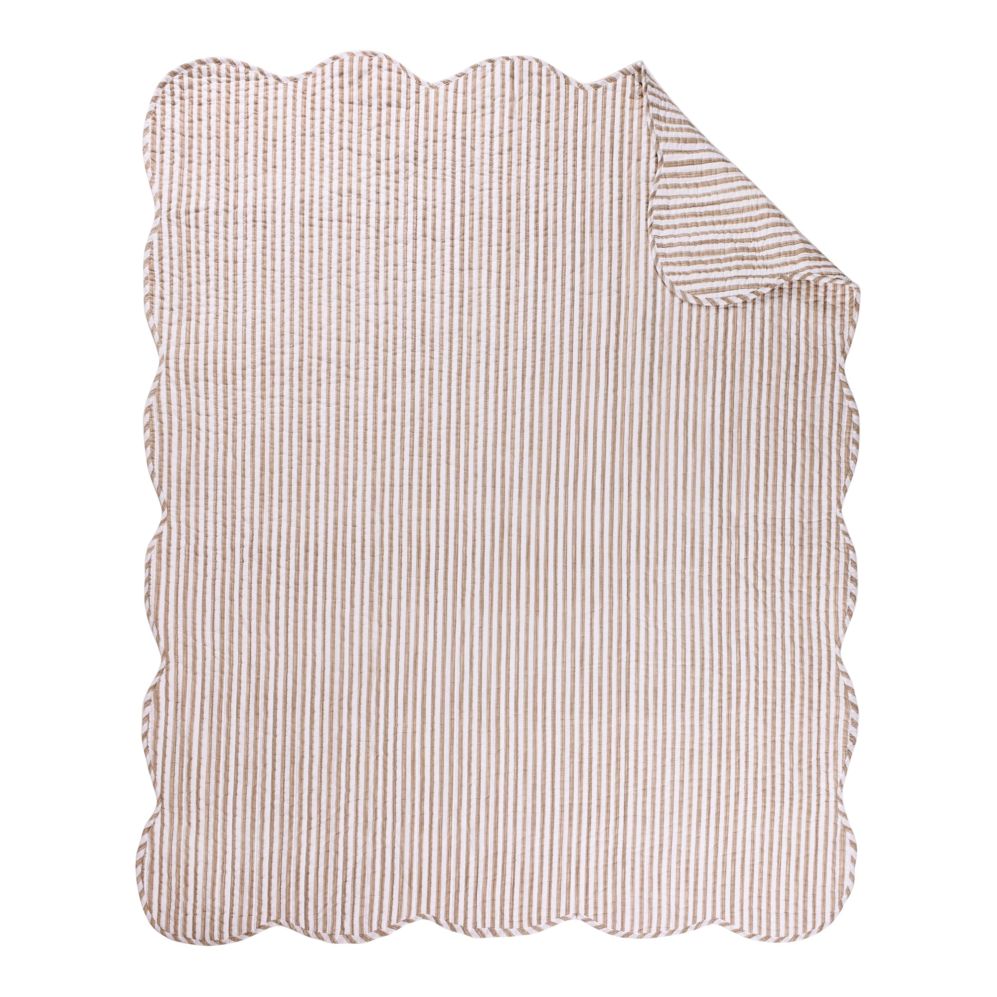 Martha Stripe Quilted Throw