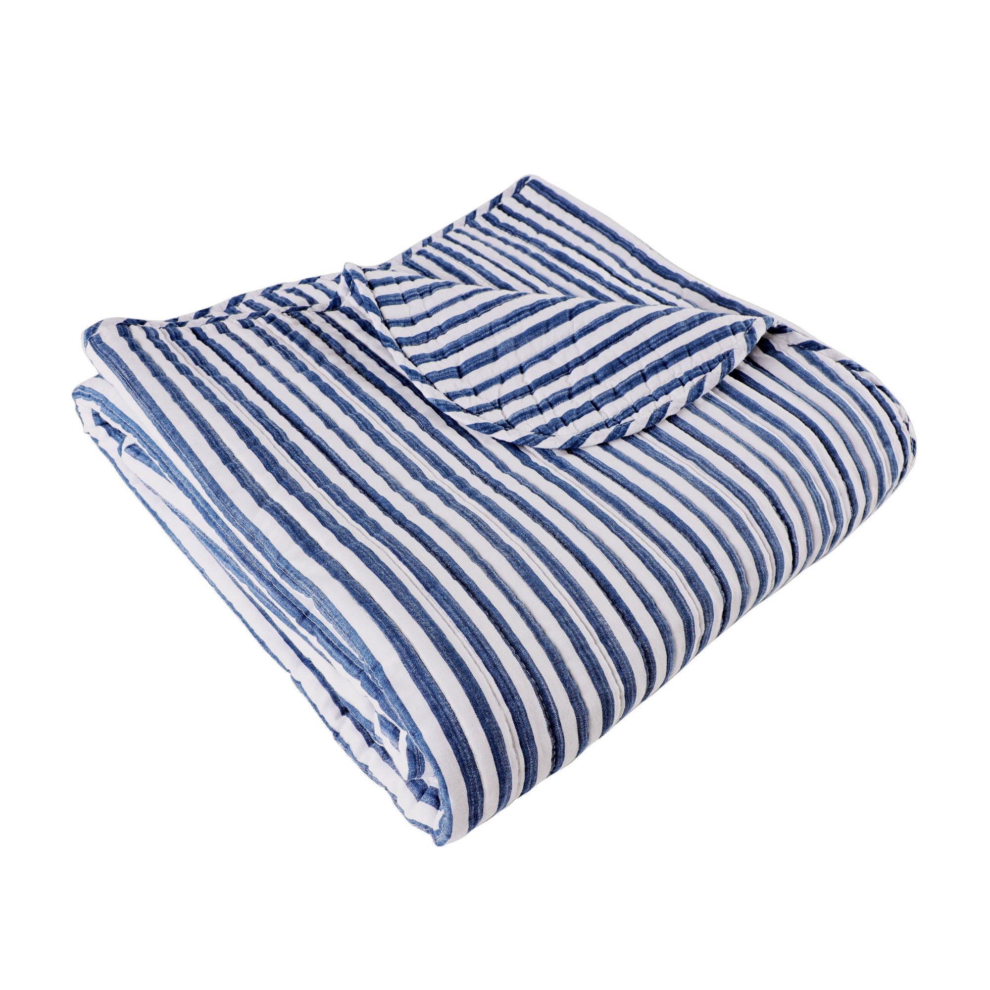 Martha Stripe Quilted Throw