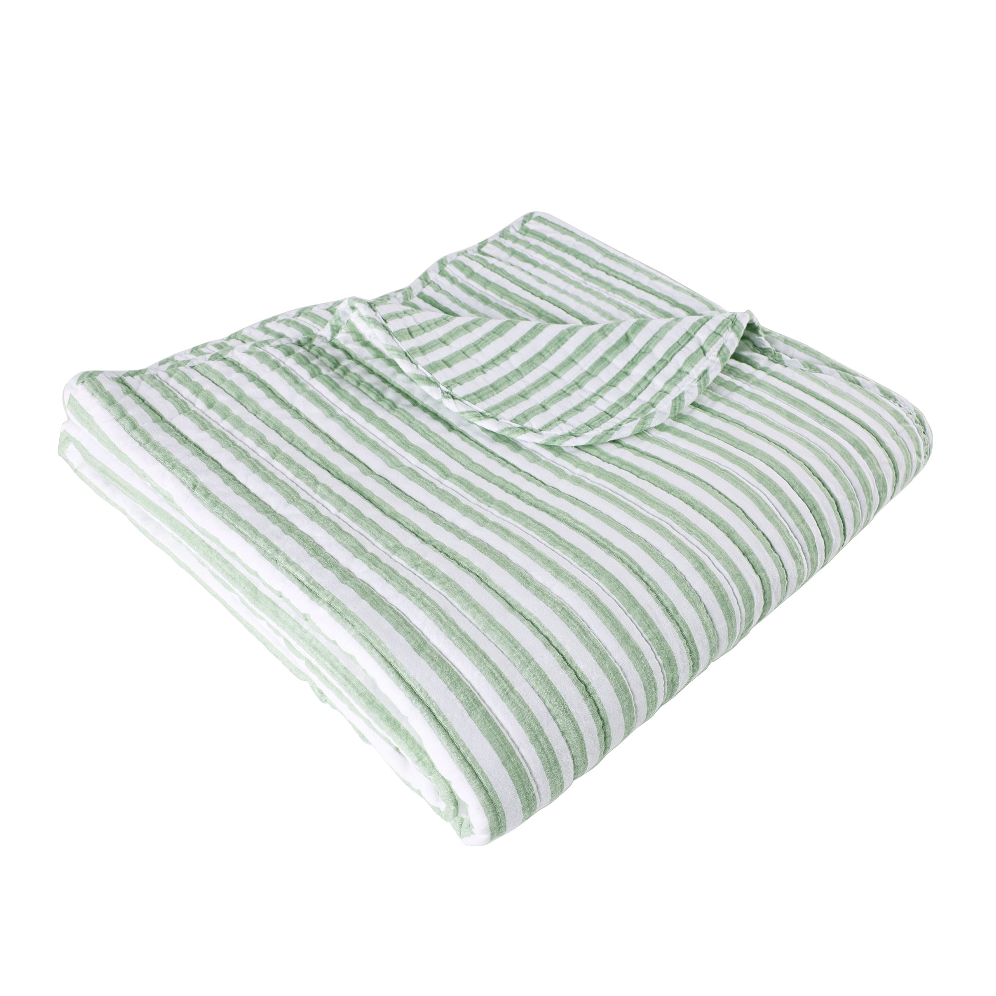 Martha Stripe Quilted Throw