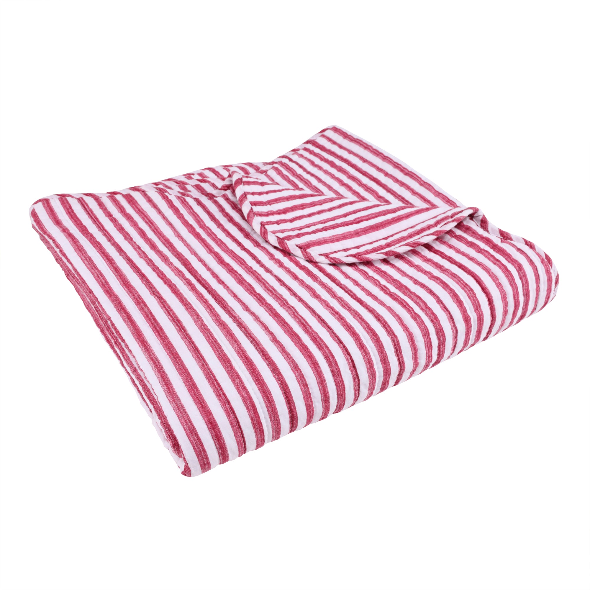 Martha Stripe Quilted Throw