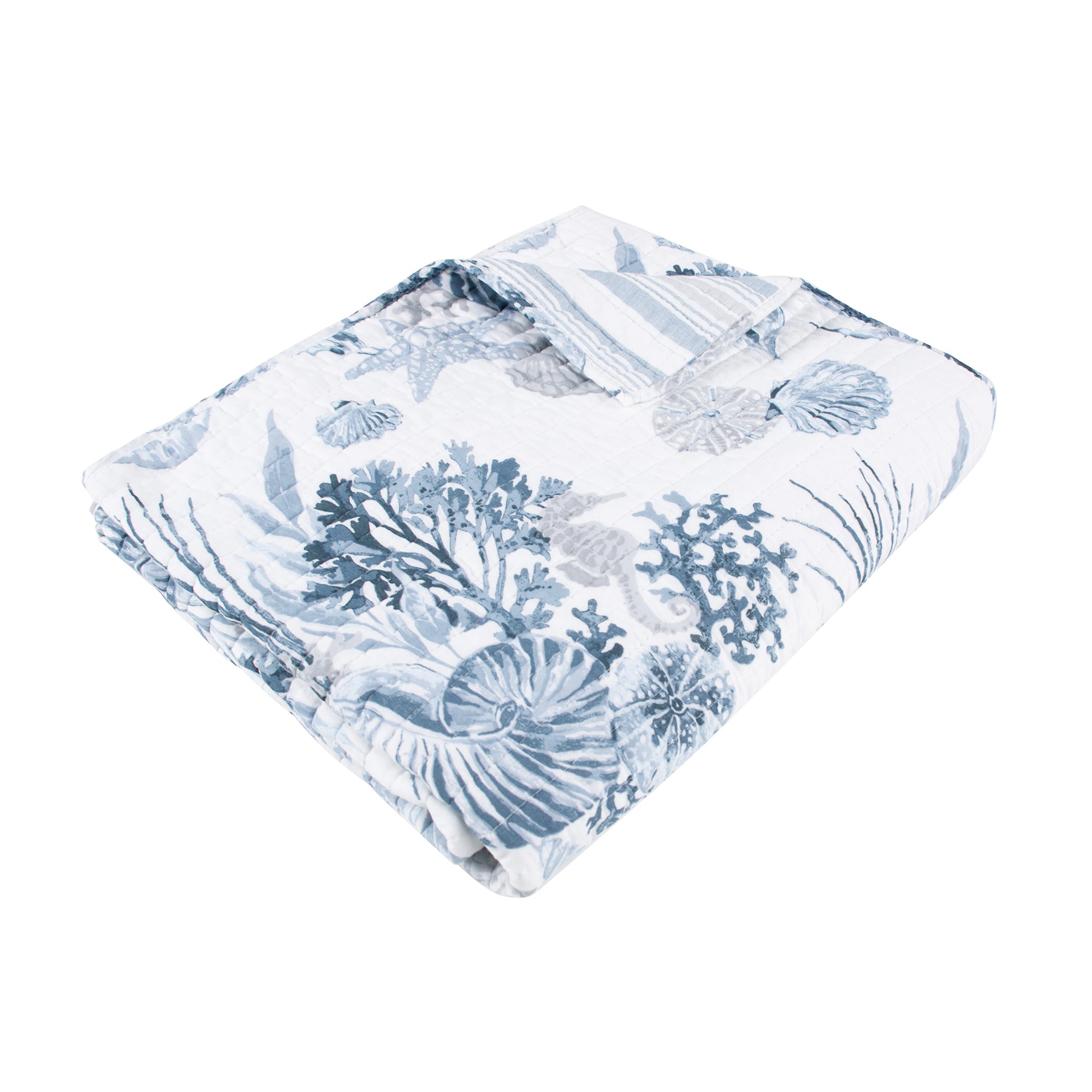 Levtex Home Coral Landing Quilted Throw Throws