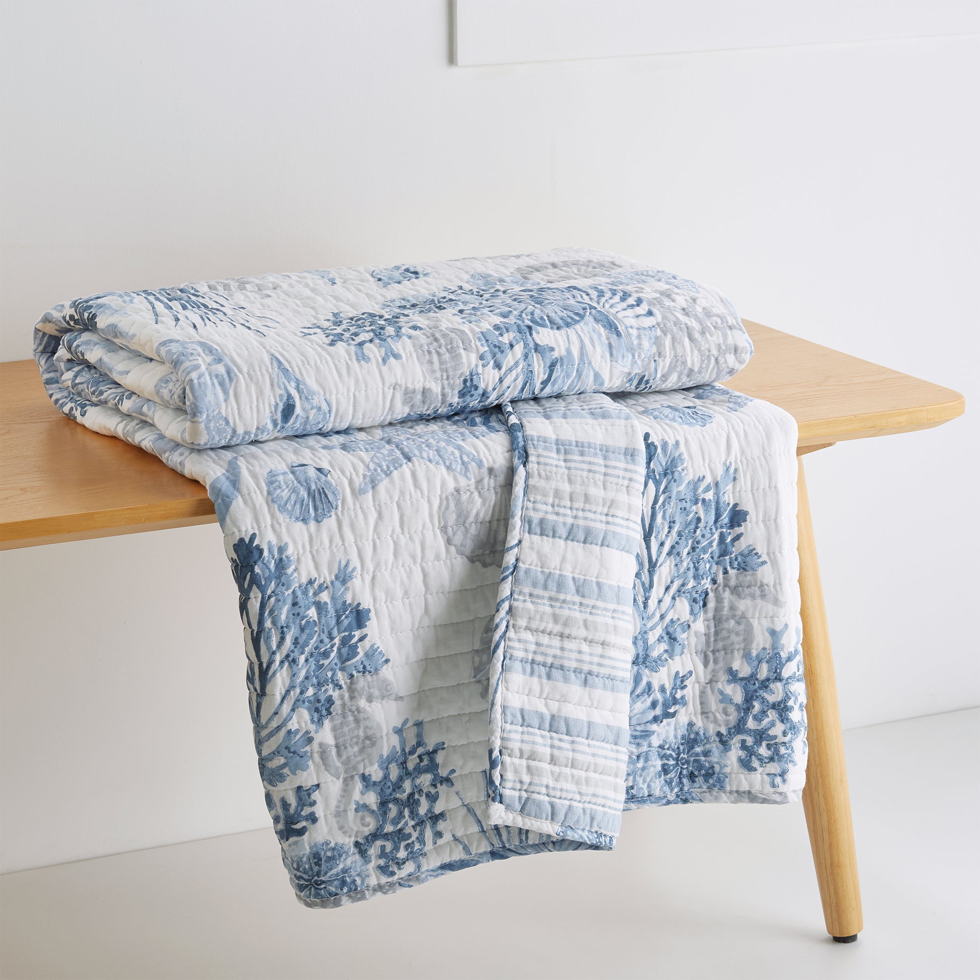 Levtex Home Coral Landing Quilted Throw Throws