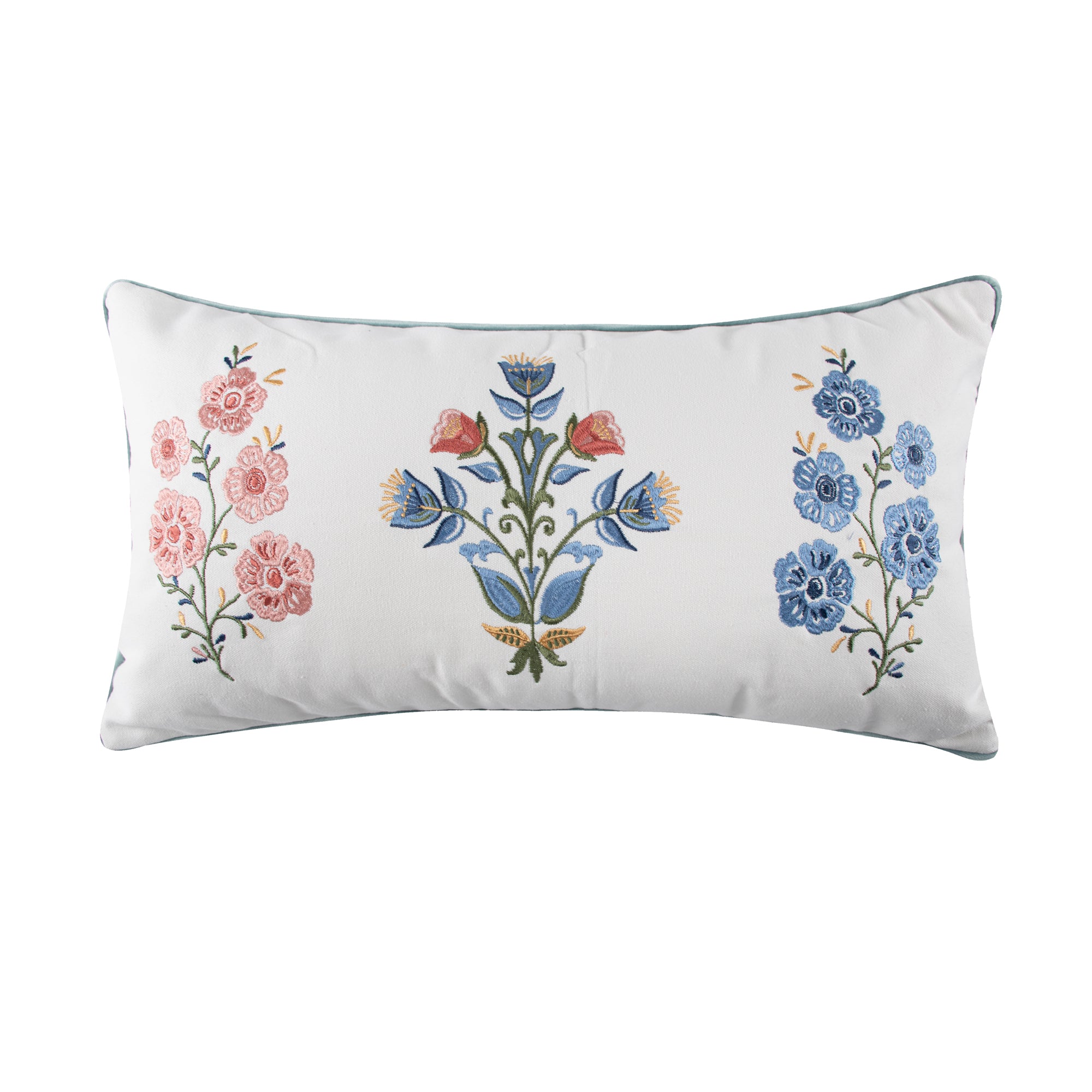 Levtex Home Zoey Embroidered Bouquets Pillow Decorative Pillows