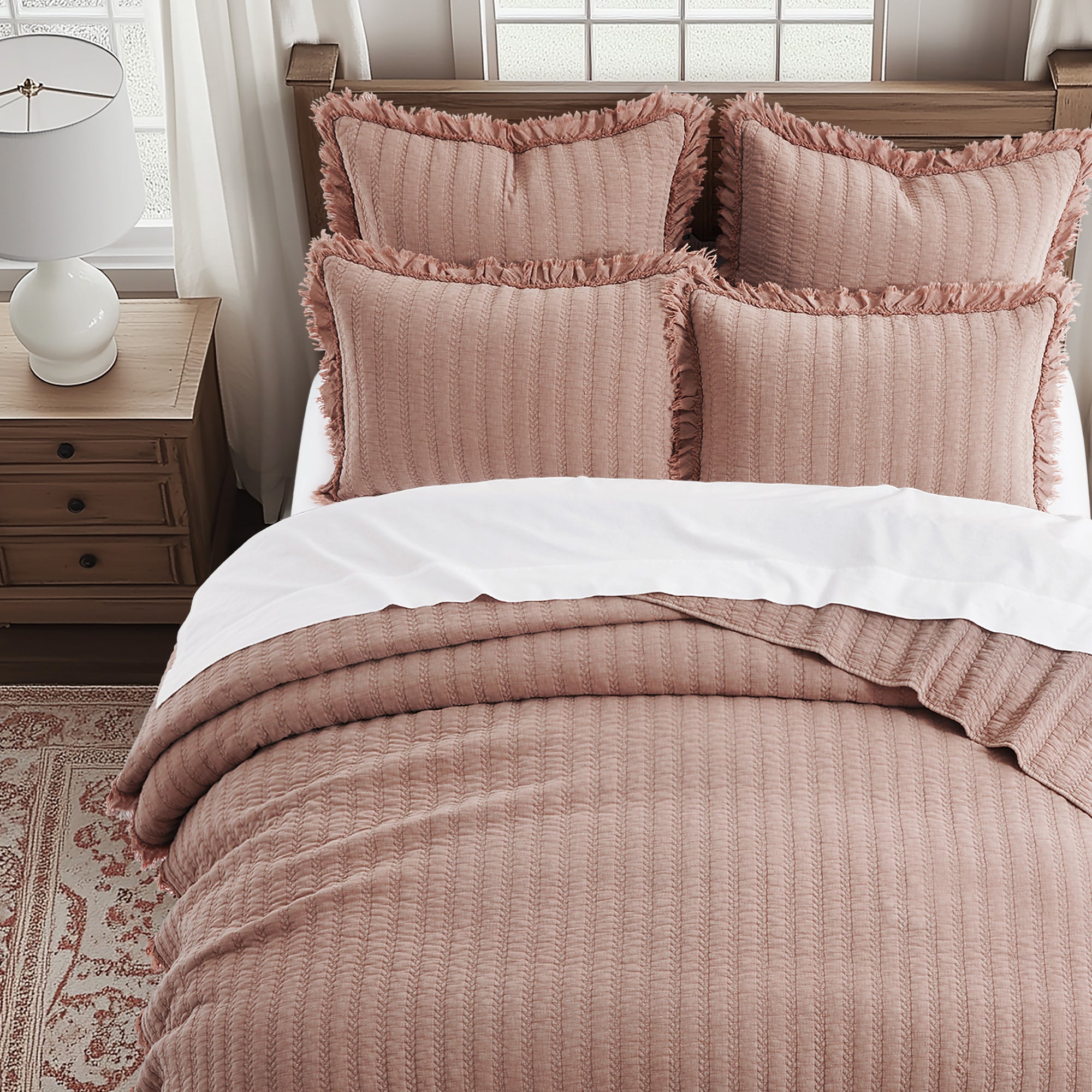 Levtex Home Wilhemina Dusty Rose Quilt Set Quilts