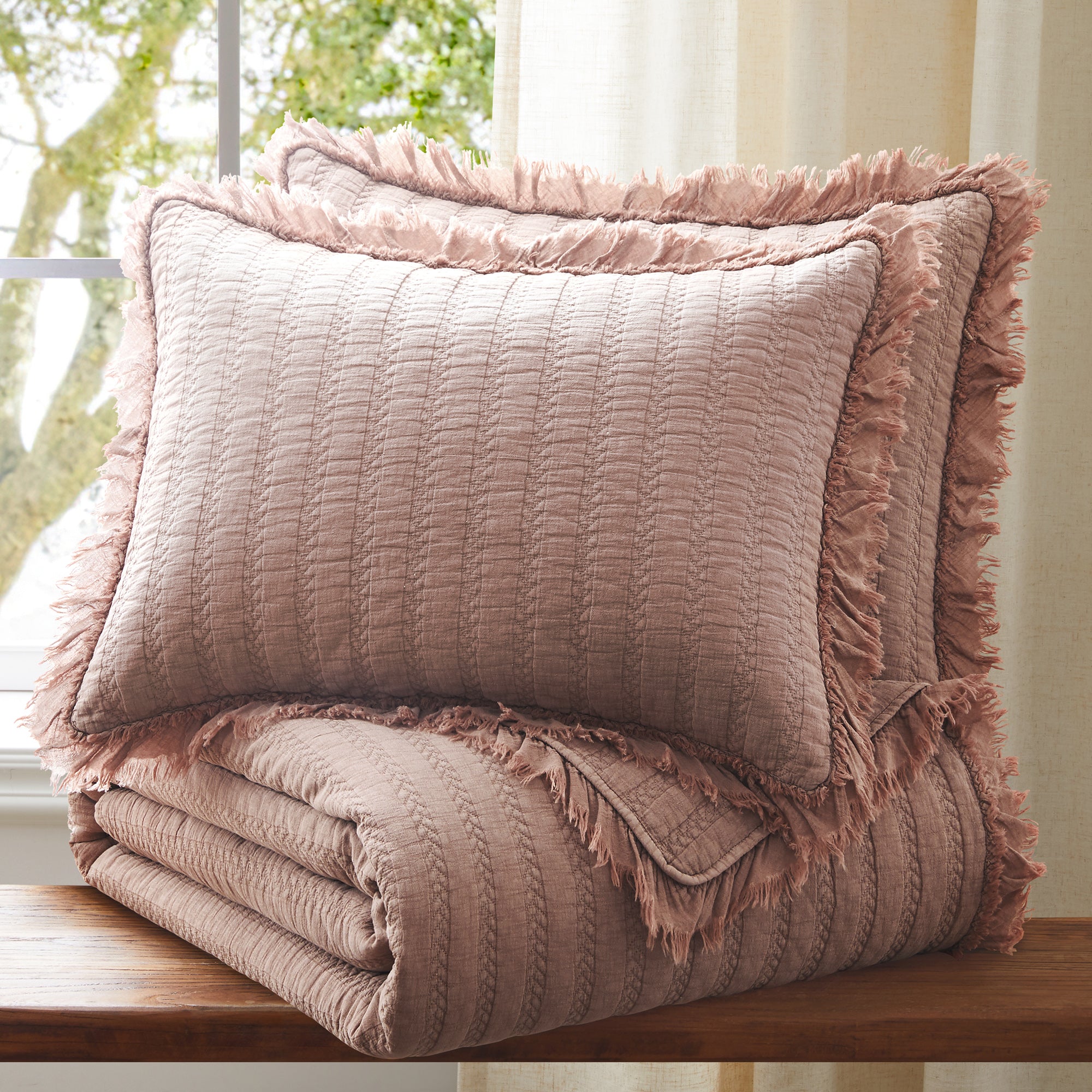 Levtex Home Wilhemina Dusty Rose Quilt Set Quilts