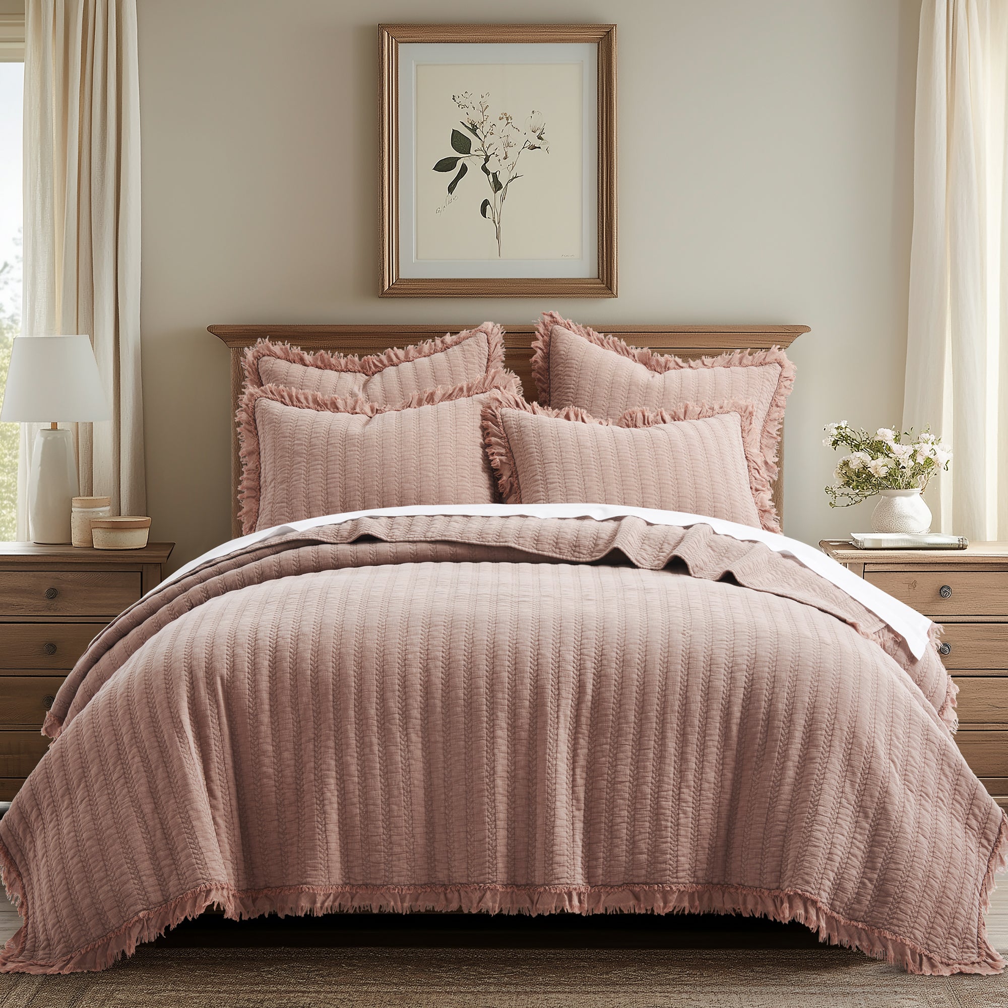 Levtex Home Wilhemina Dusty Rose Quilt Set Quilts