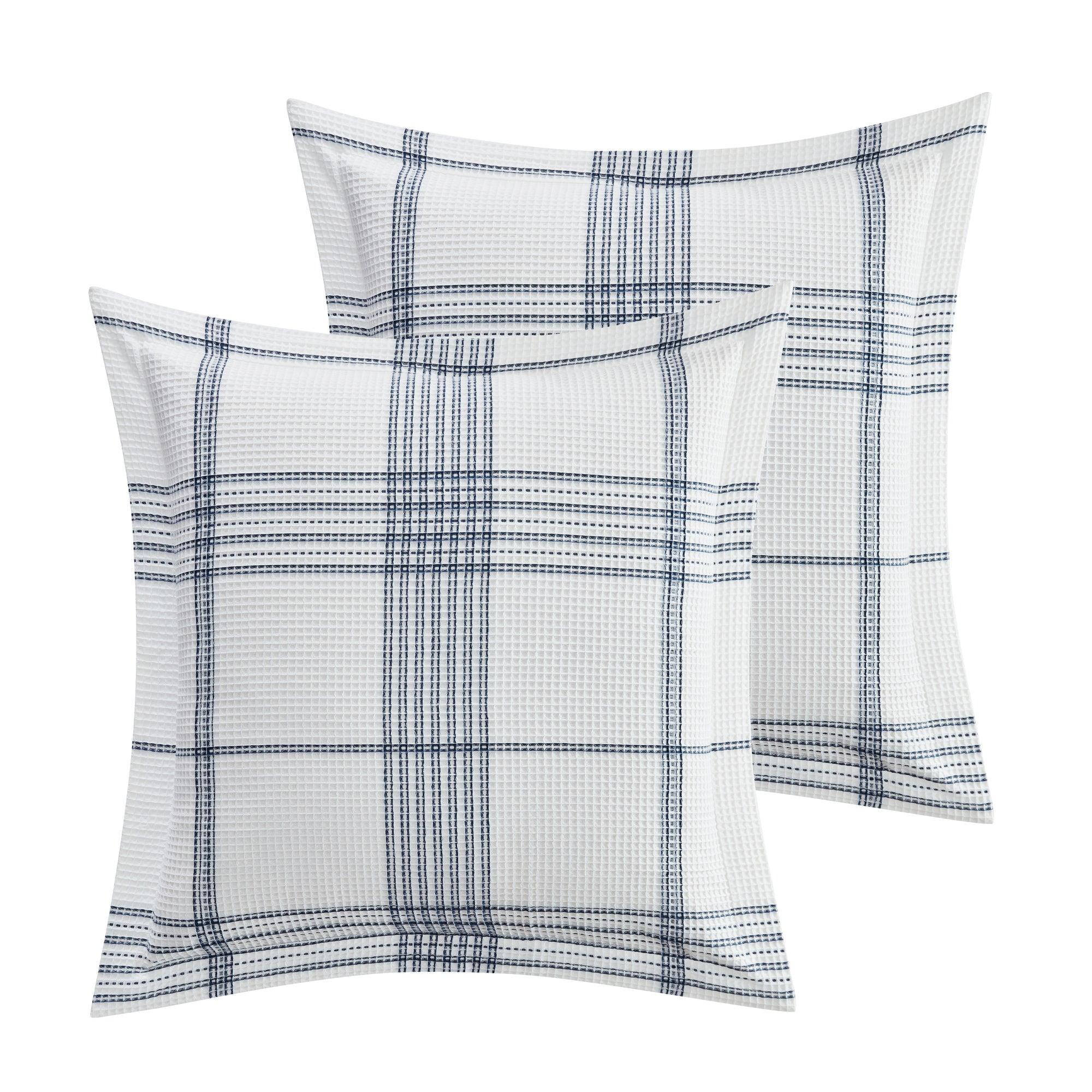 Waffle Plaid Euro Sham Set of 2