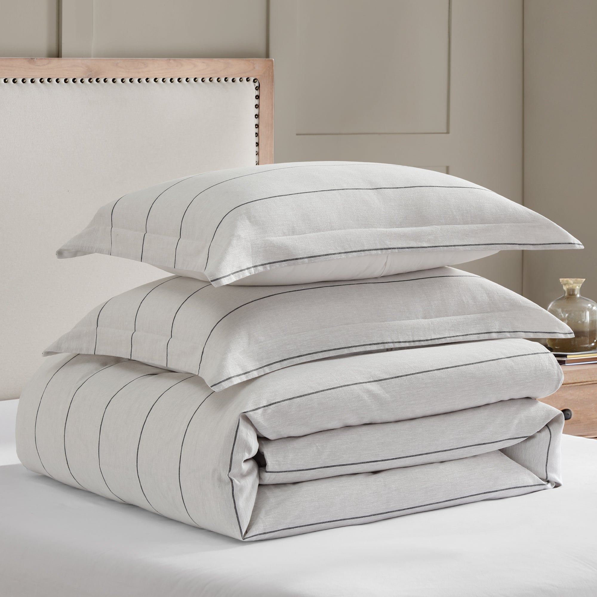 Levtex Home Leo Stripe Black Duvet Cover Set Duvets