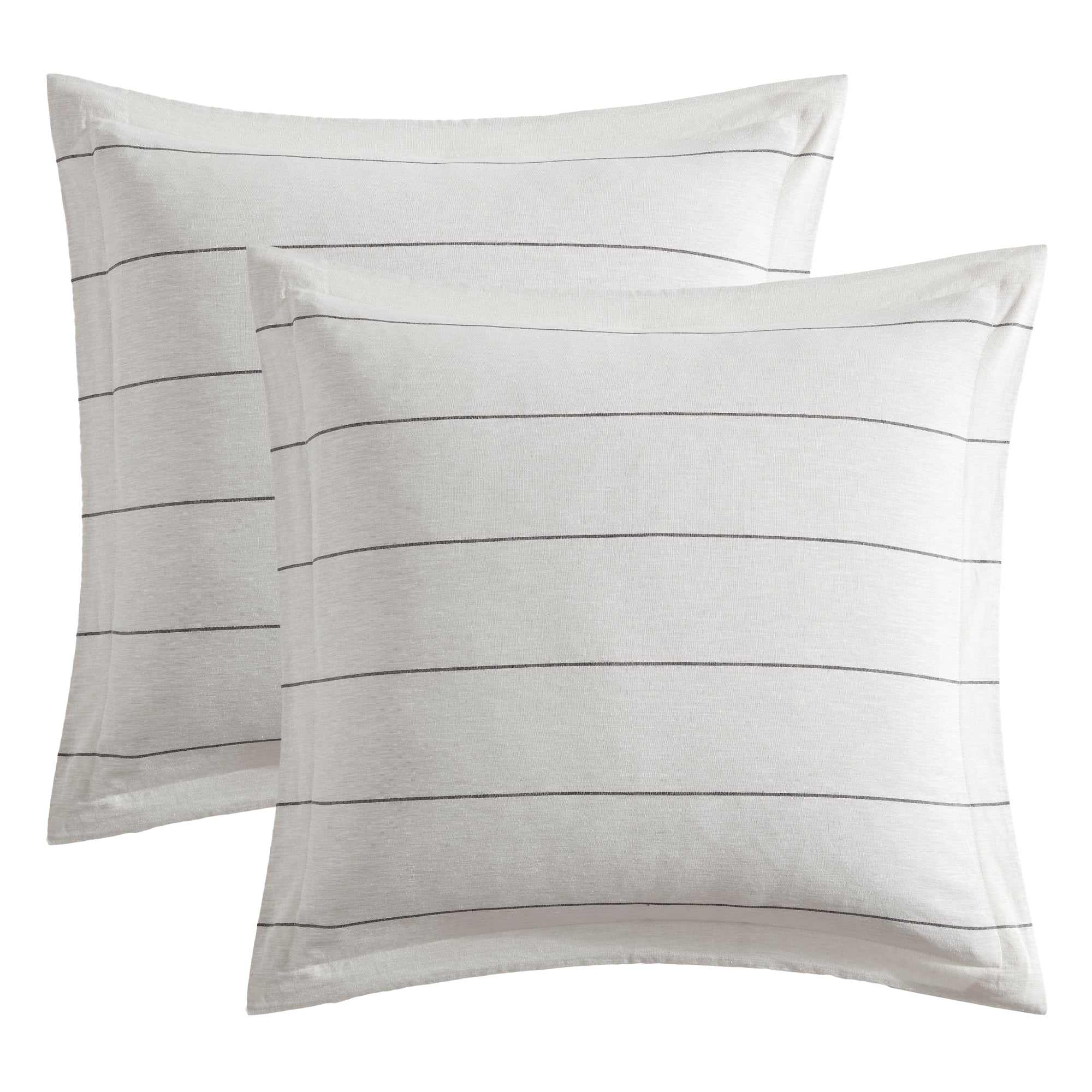Levtex Home Leo Stripe Black Euro Sham Set of 2 Euro Shams