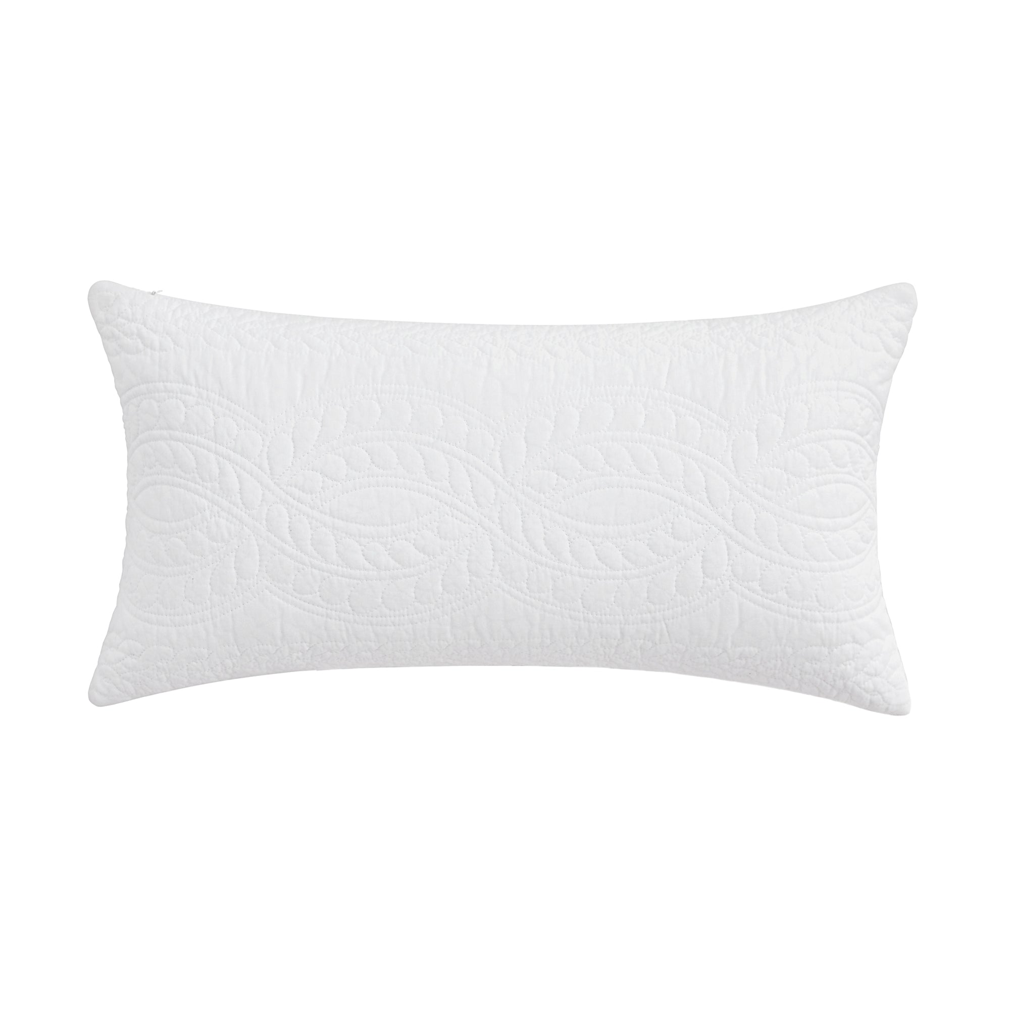 Levtex Home Ballou Bright White Rectangular Pillow Decorative Pillows