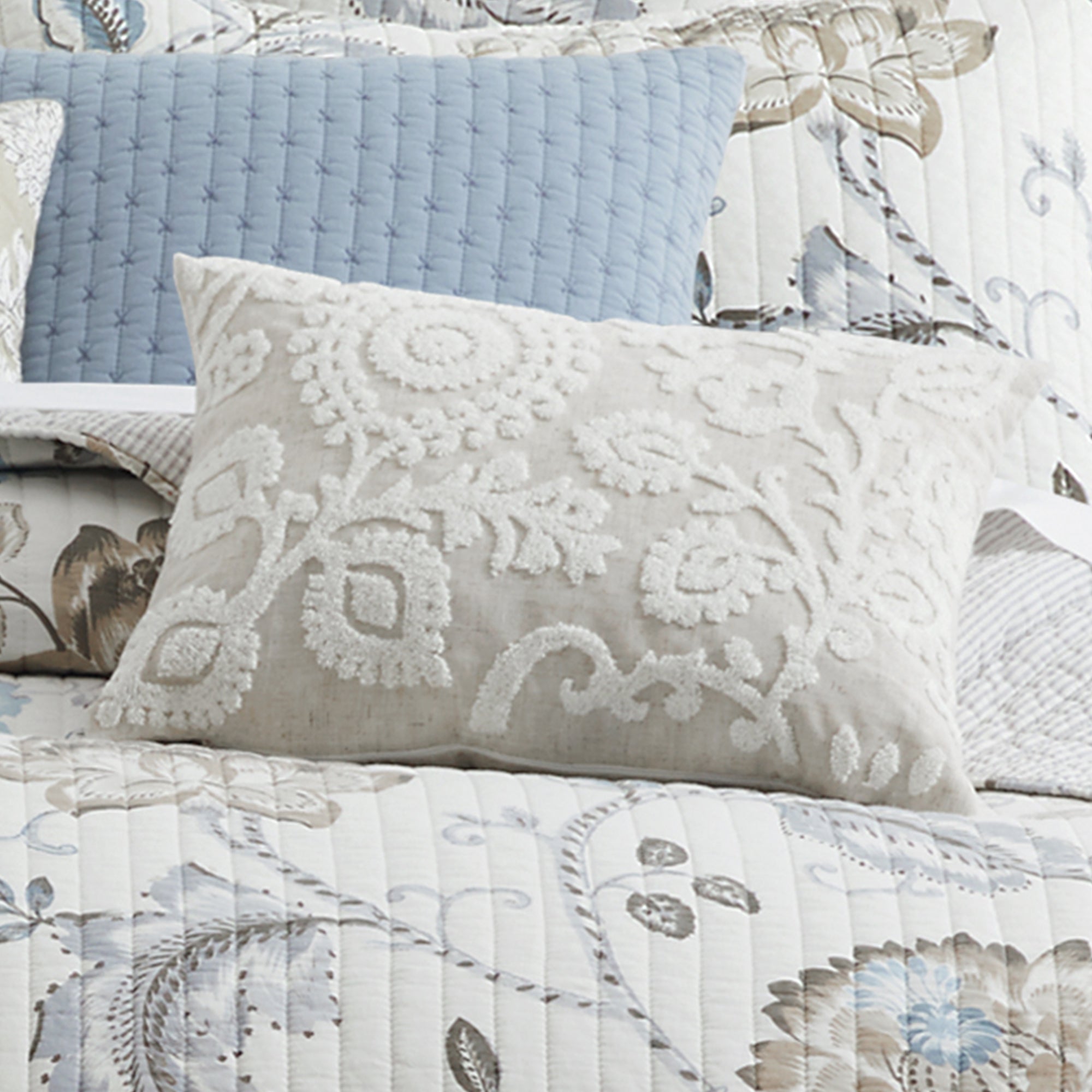 Levtex Home Maileen Embroidered Suzani Pillow Decorative Pillows