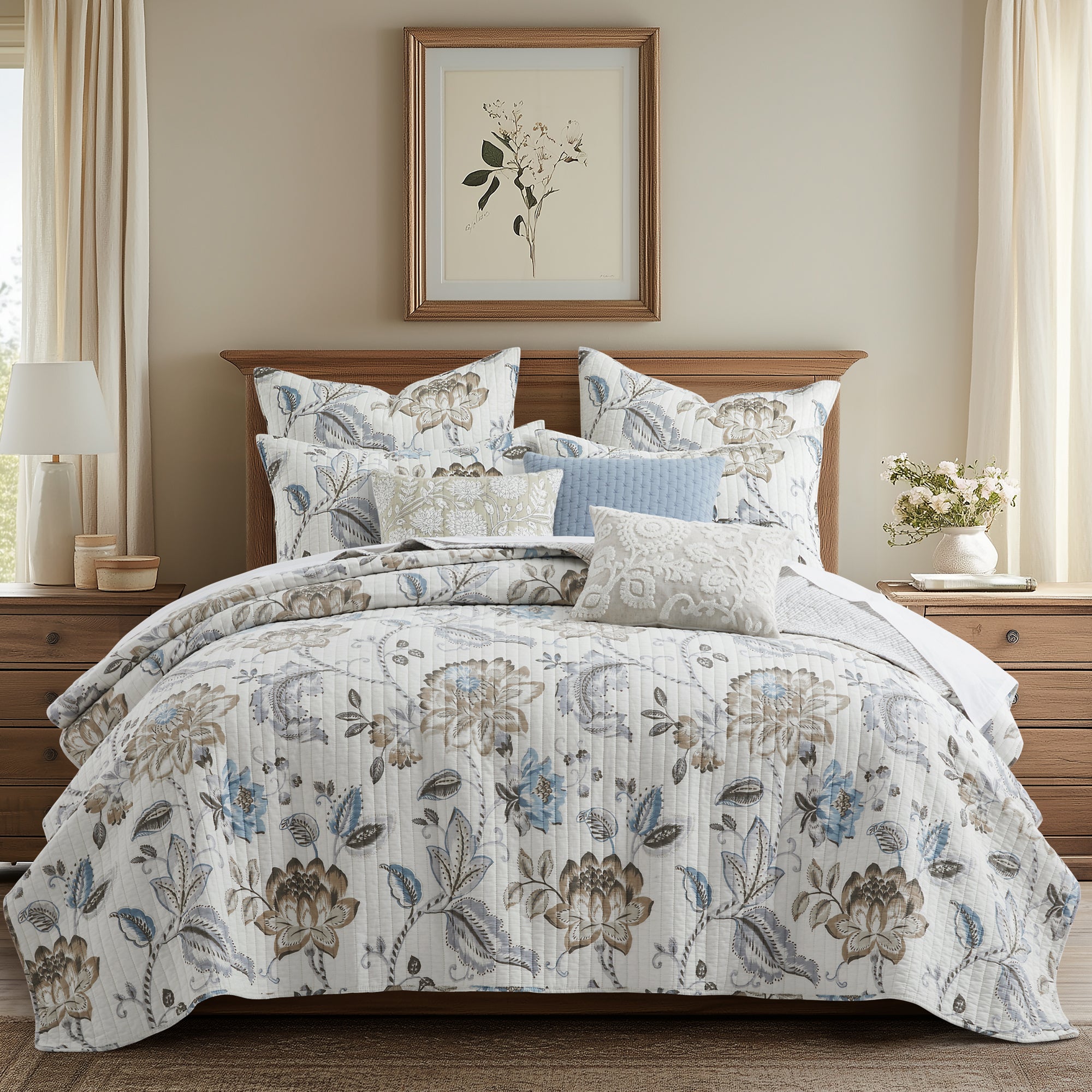 Levtex Home Maileen Embroidered Suzani Pillow Decorative Pillows