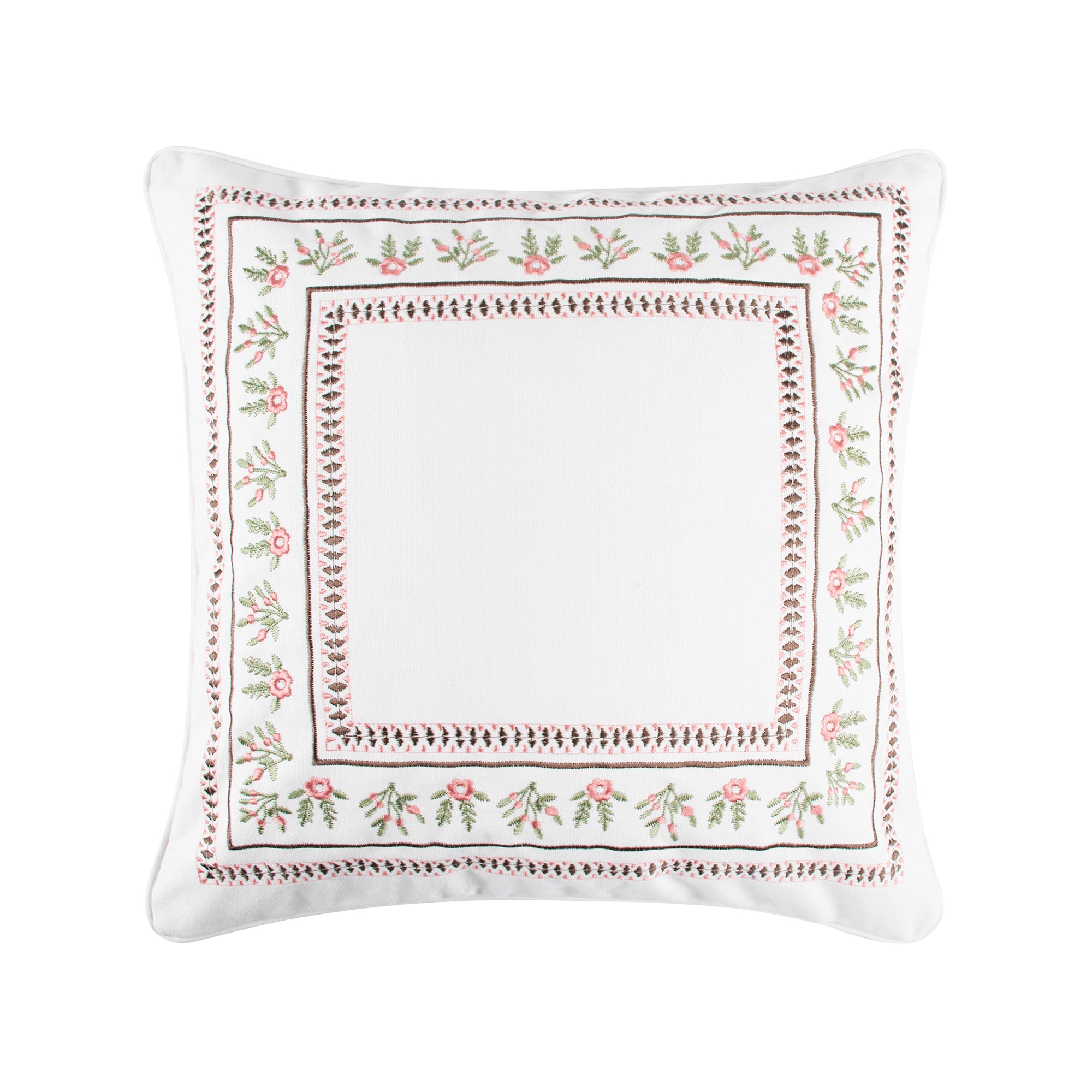 Maileen Dusty Rose Embroidered Pillow
