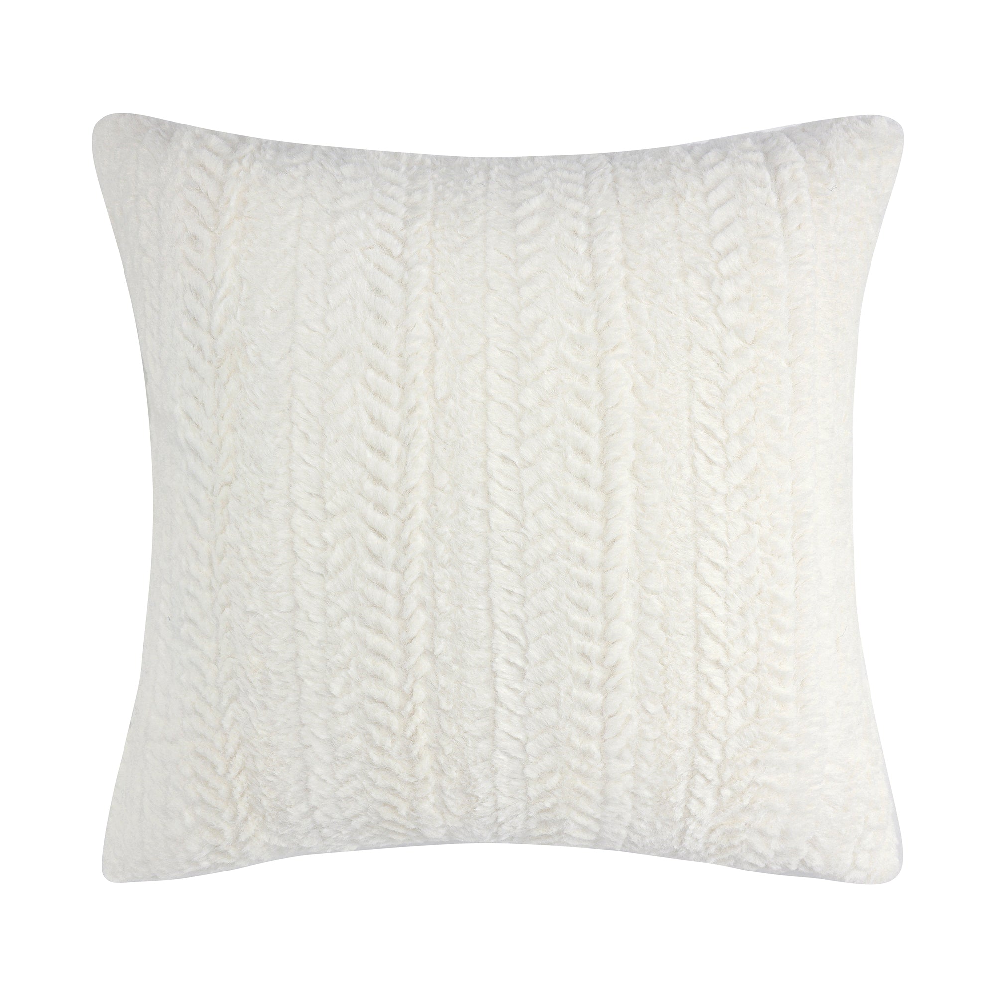 Tinsel Tidings Fur Cable Stripes Pillow