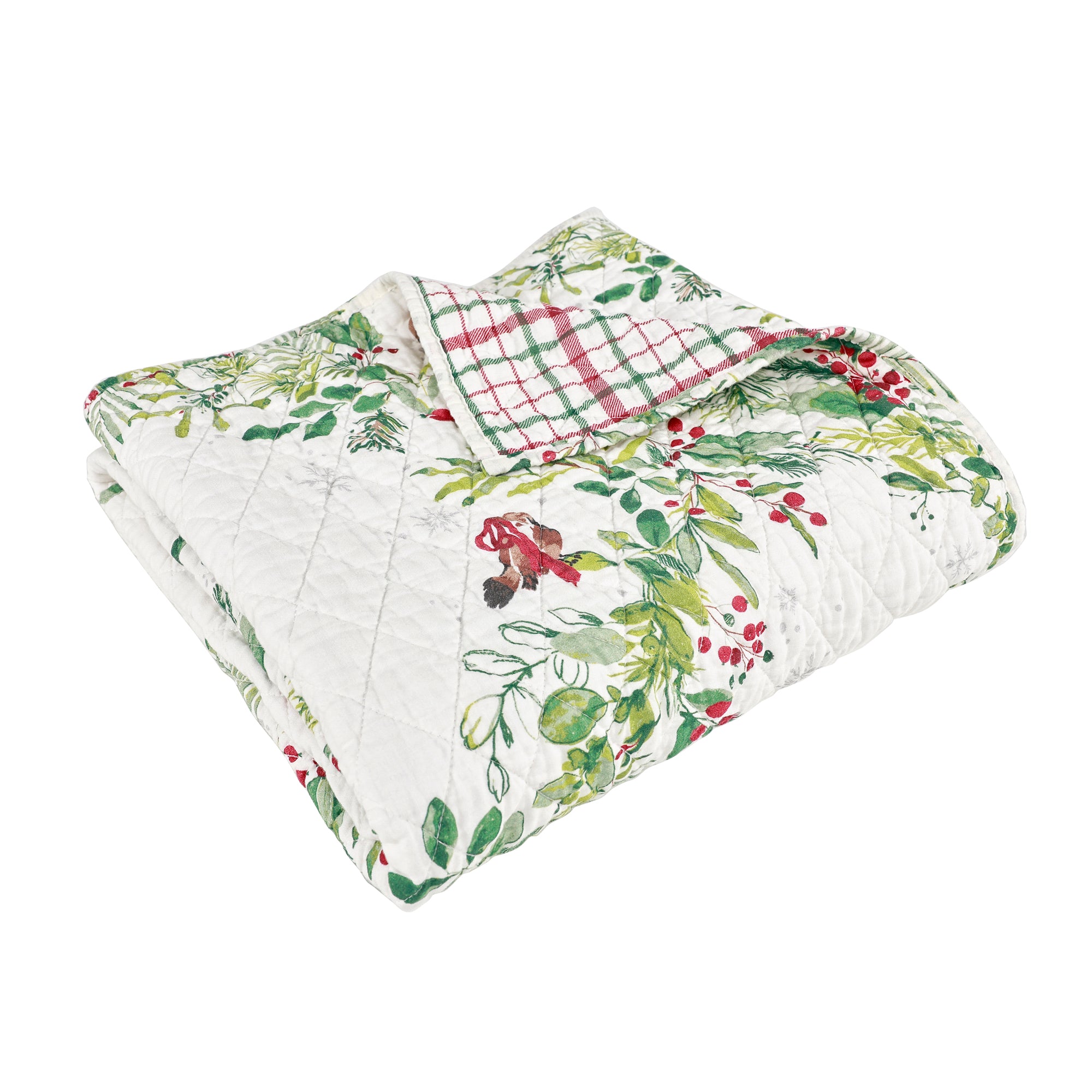 Tinsel Tidings Quilted Throw