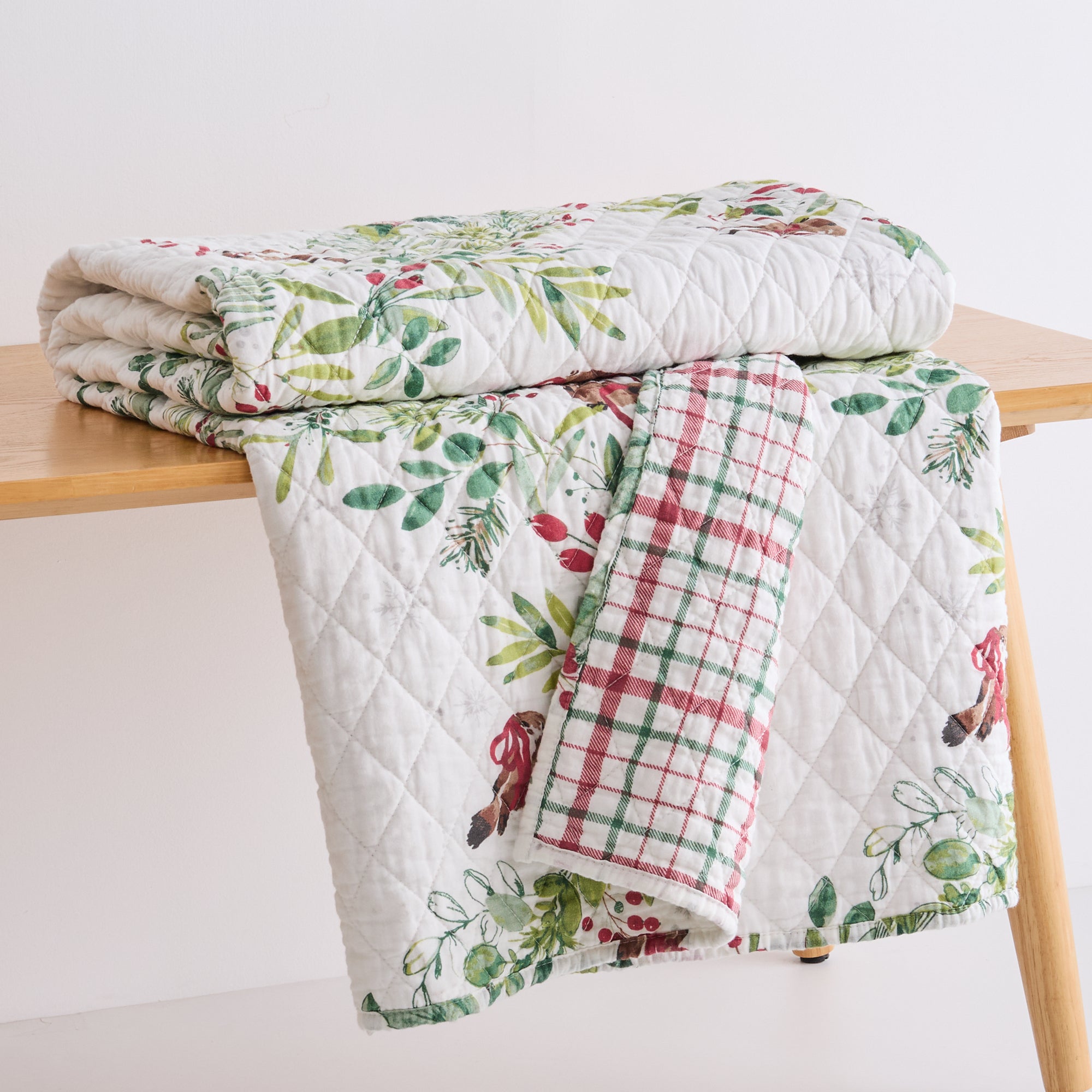 Tinsel Tidings Quilted Throw