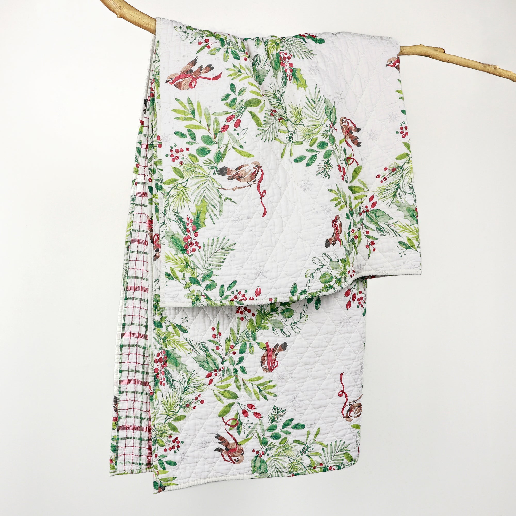 Tinsel Tidings Quilted Throw