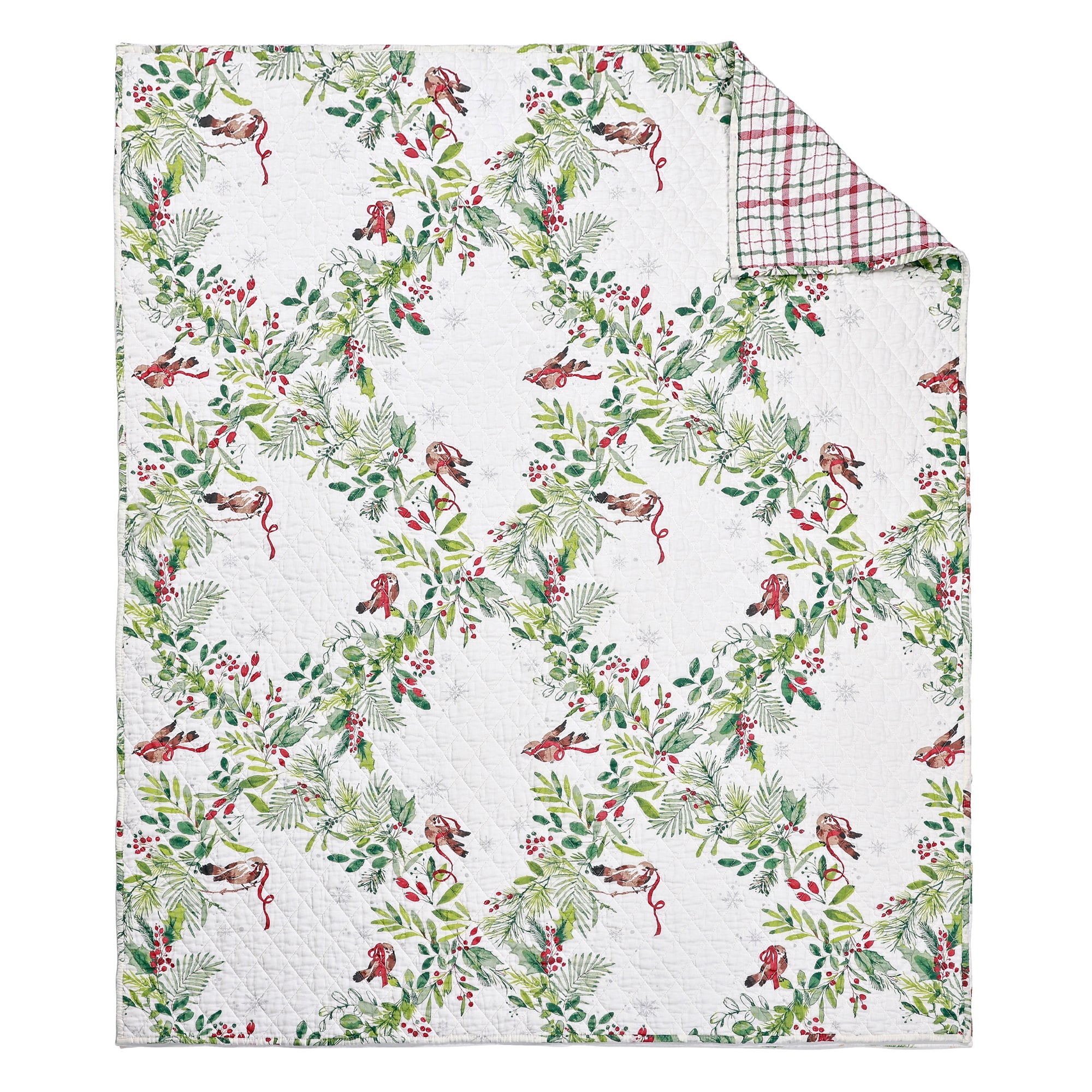 Tinsel Tidings Quilted Throw