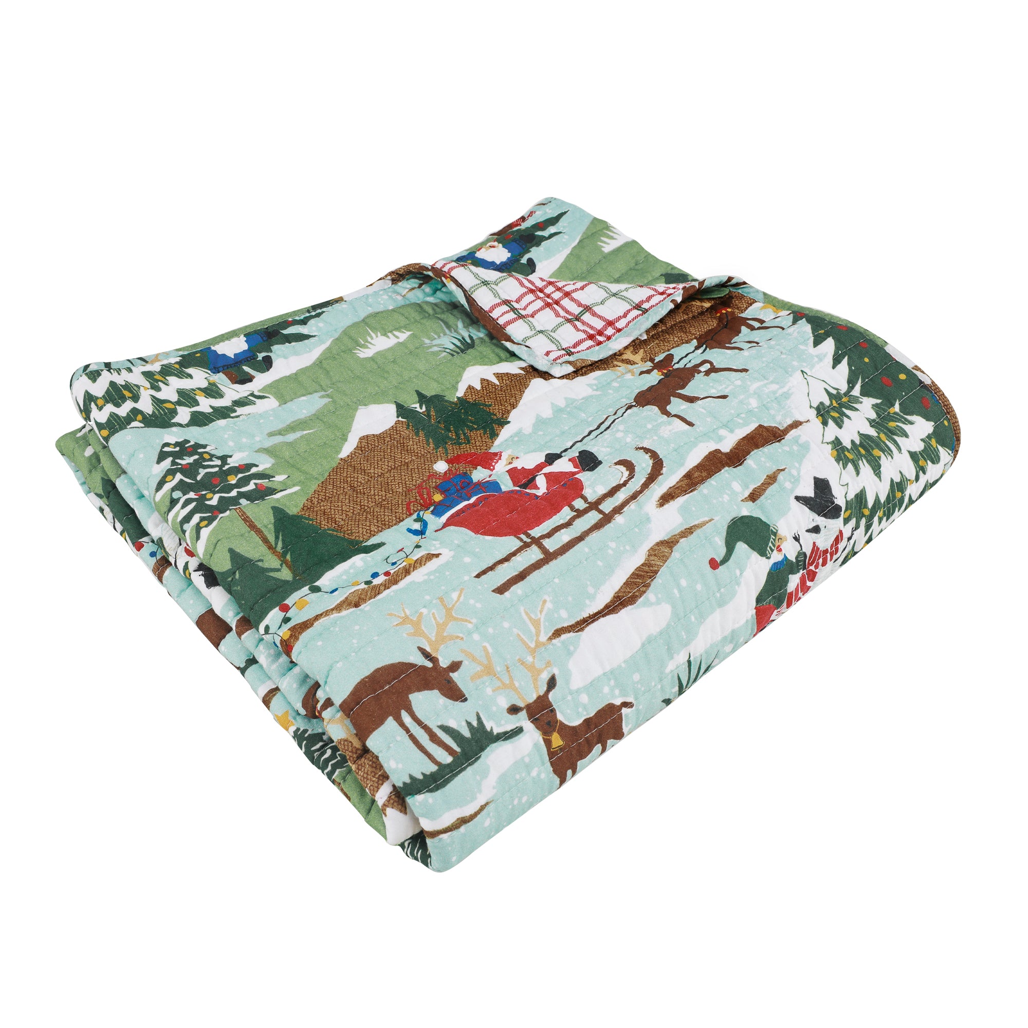 Merry Mountains Quilted Throw
