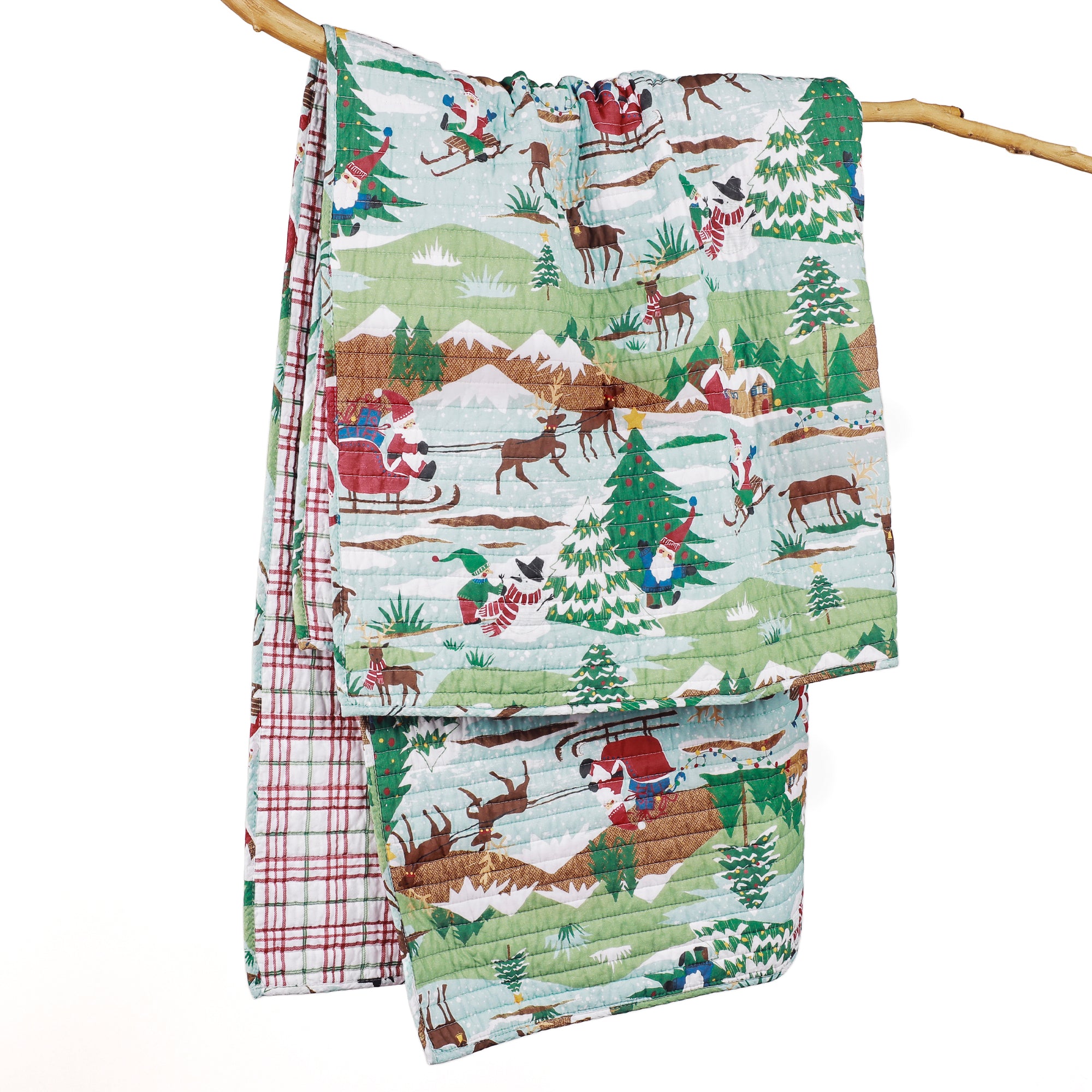 Merry Mountains Quilted Throw