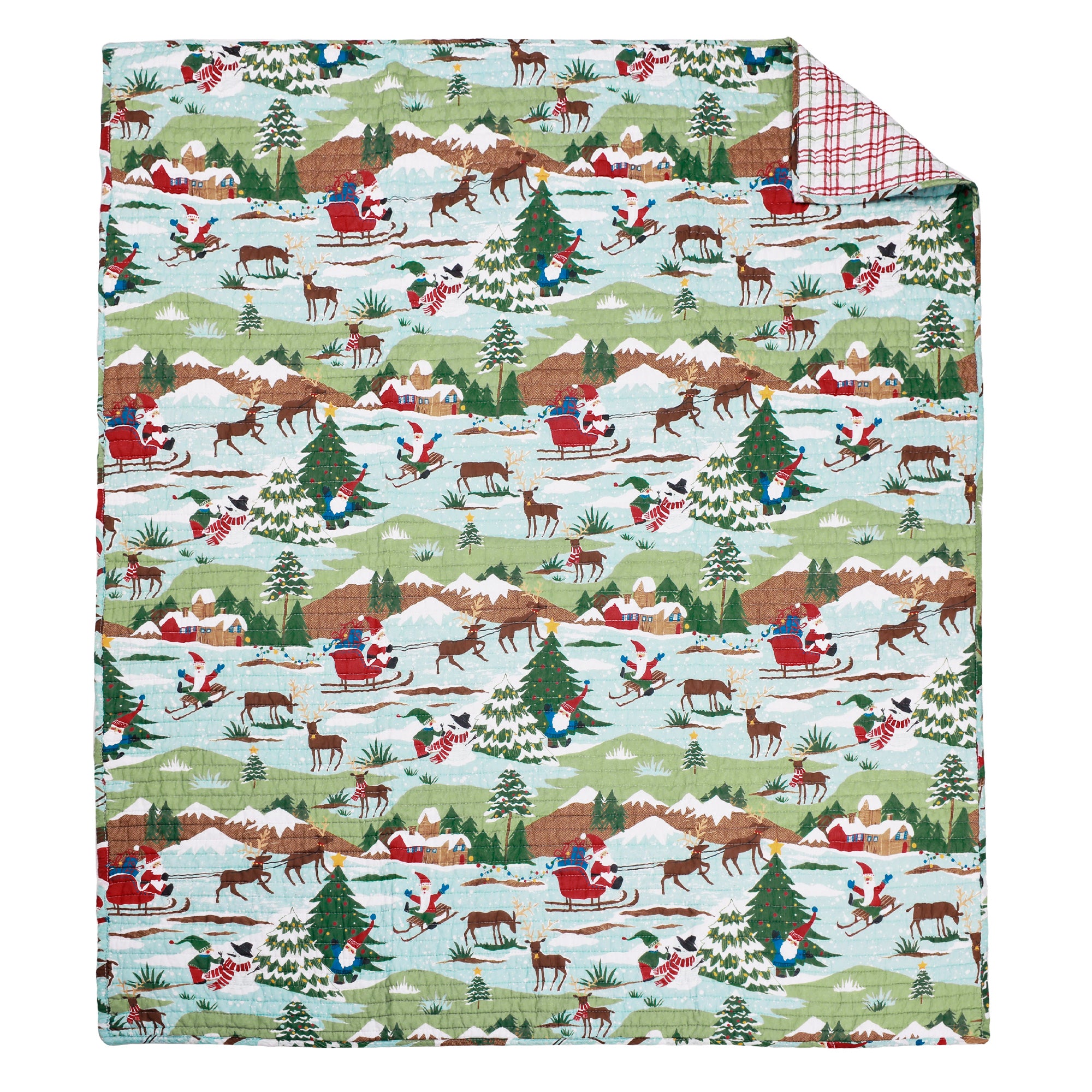 Merry Mountains Quilted Throw