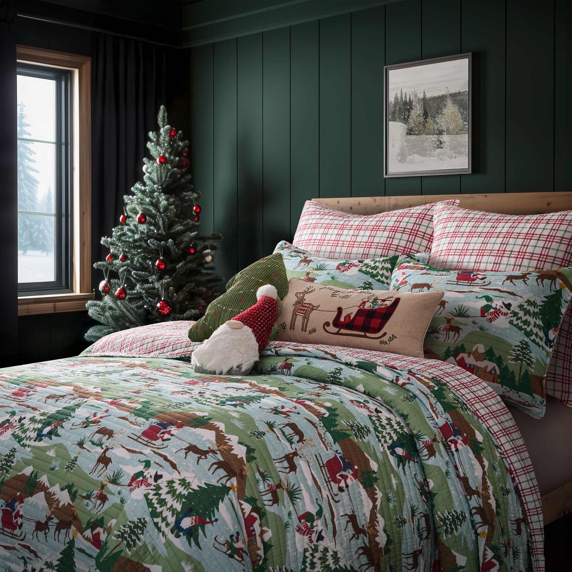 Merry Mountains Euro Sham Set of 2