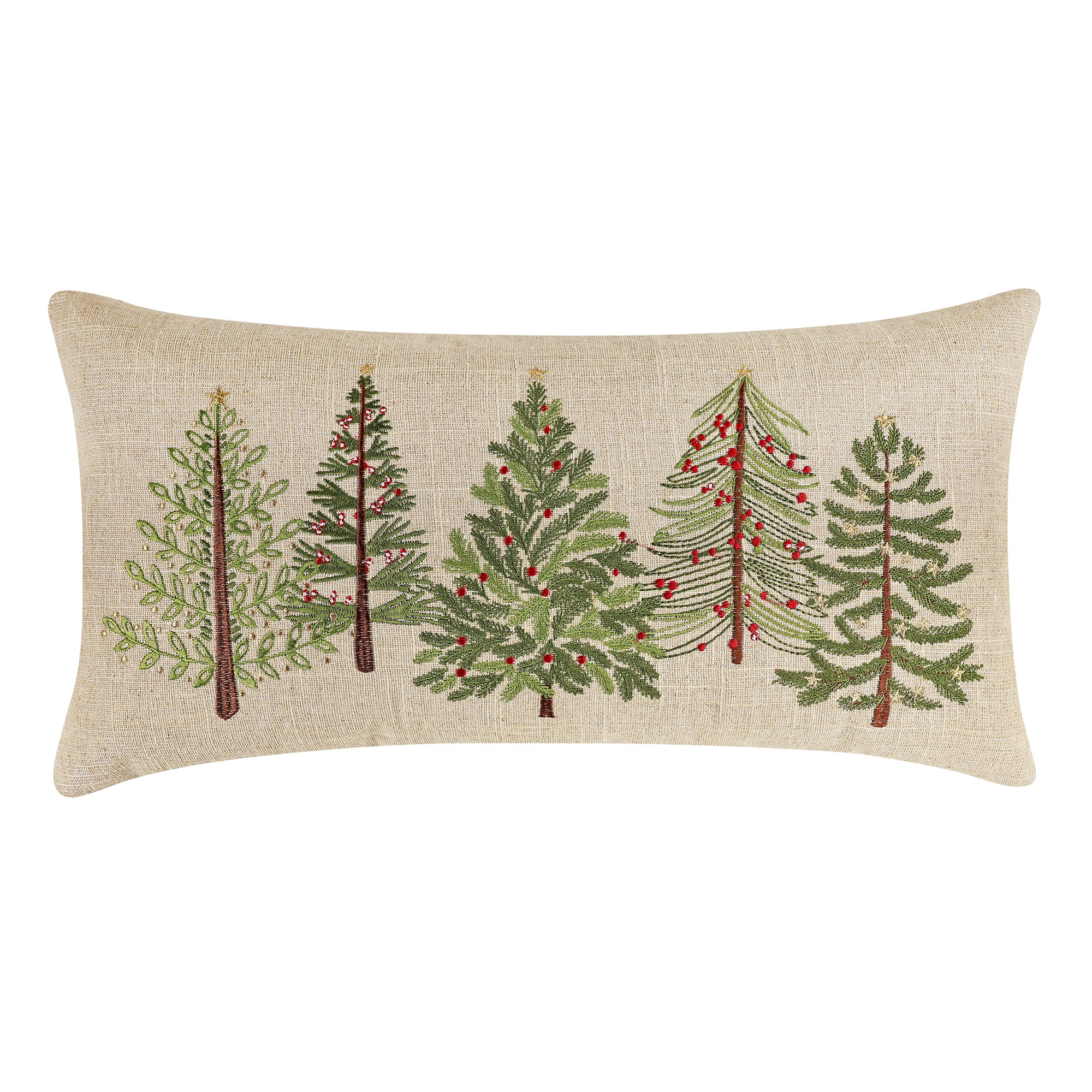 Merry Tartan Trees Pillow