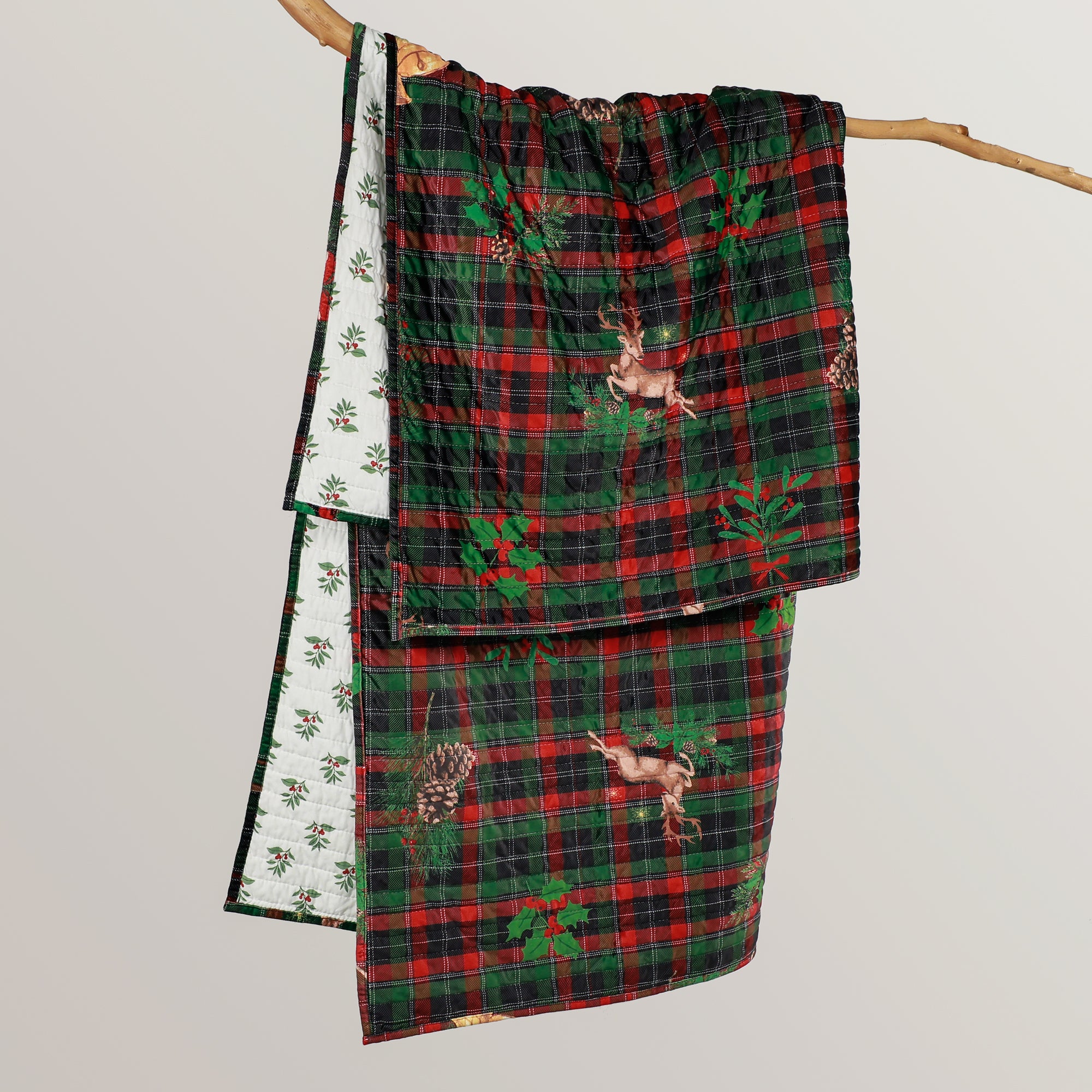 Merry Tartan Quilted Throw